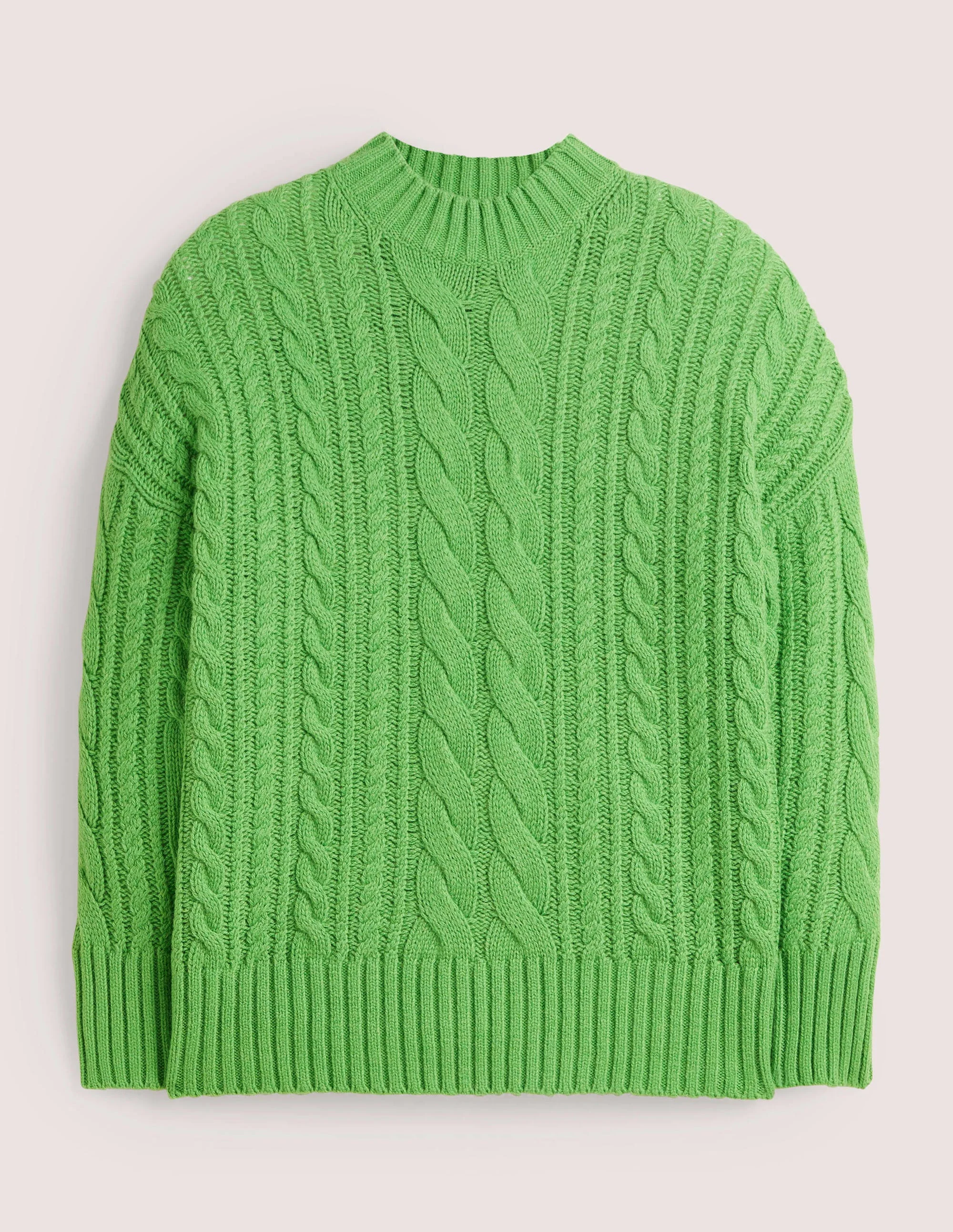Cable Knit Sweater-Iguana Green - Image 8
