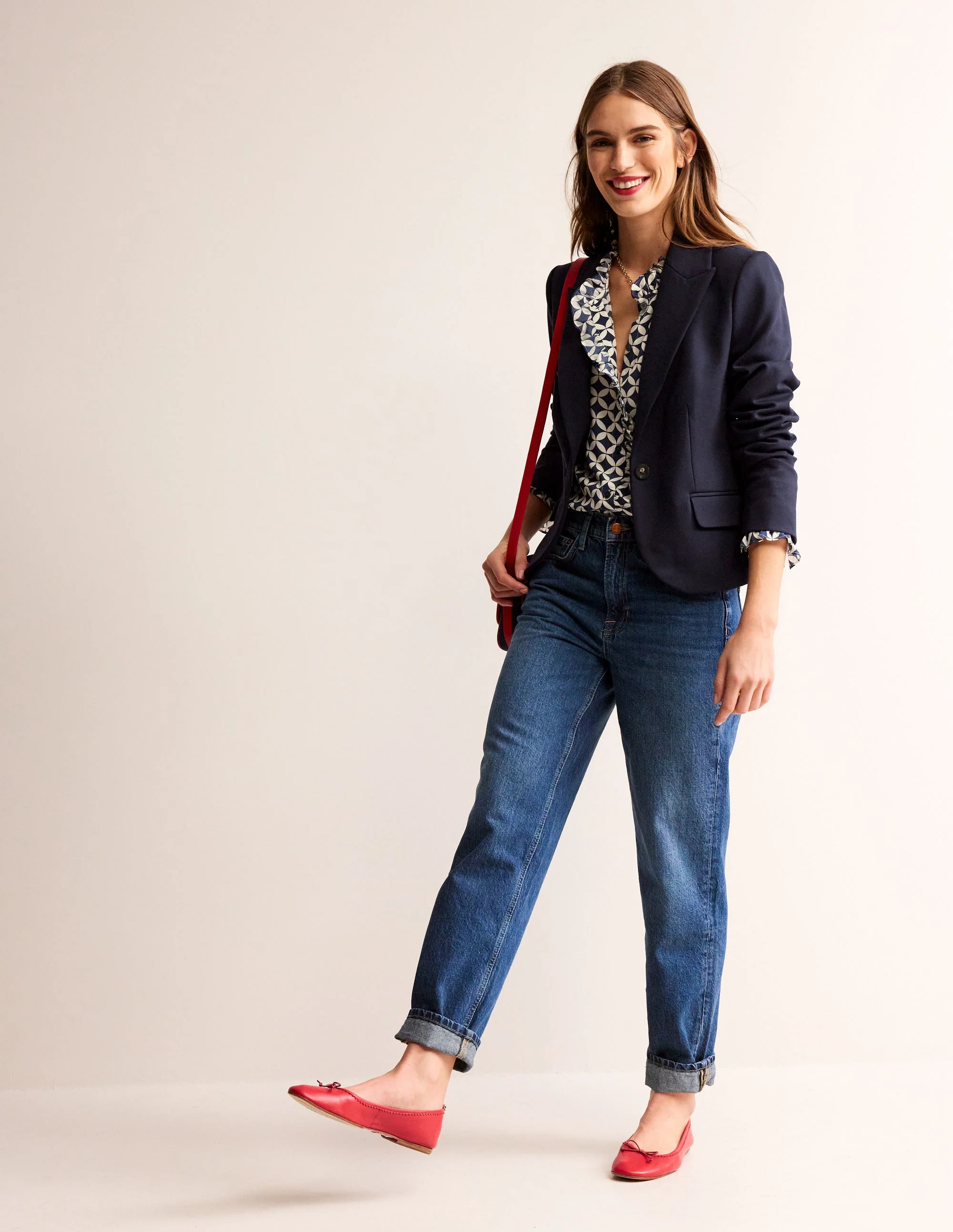 Canonbury Ponte Blazer-Navy - Image 4
