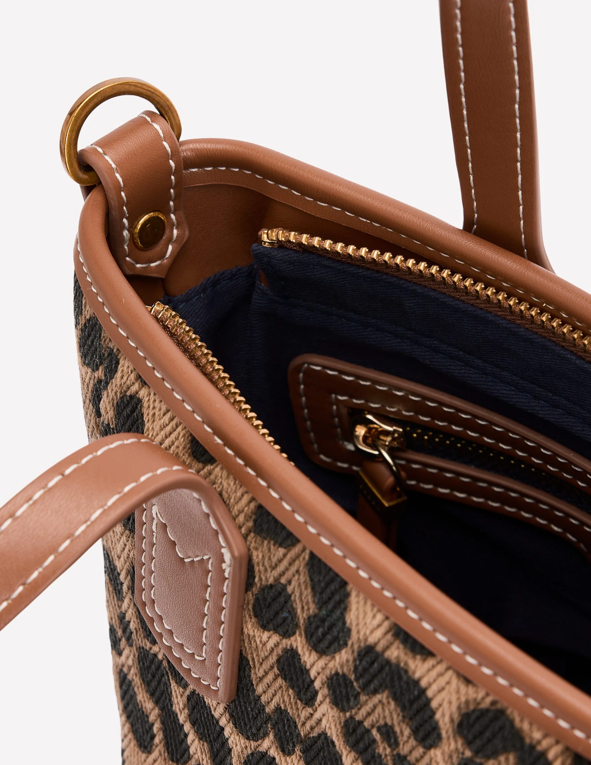 Canvas Mini Bucket Bag-Leopard - Image 4