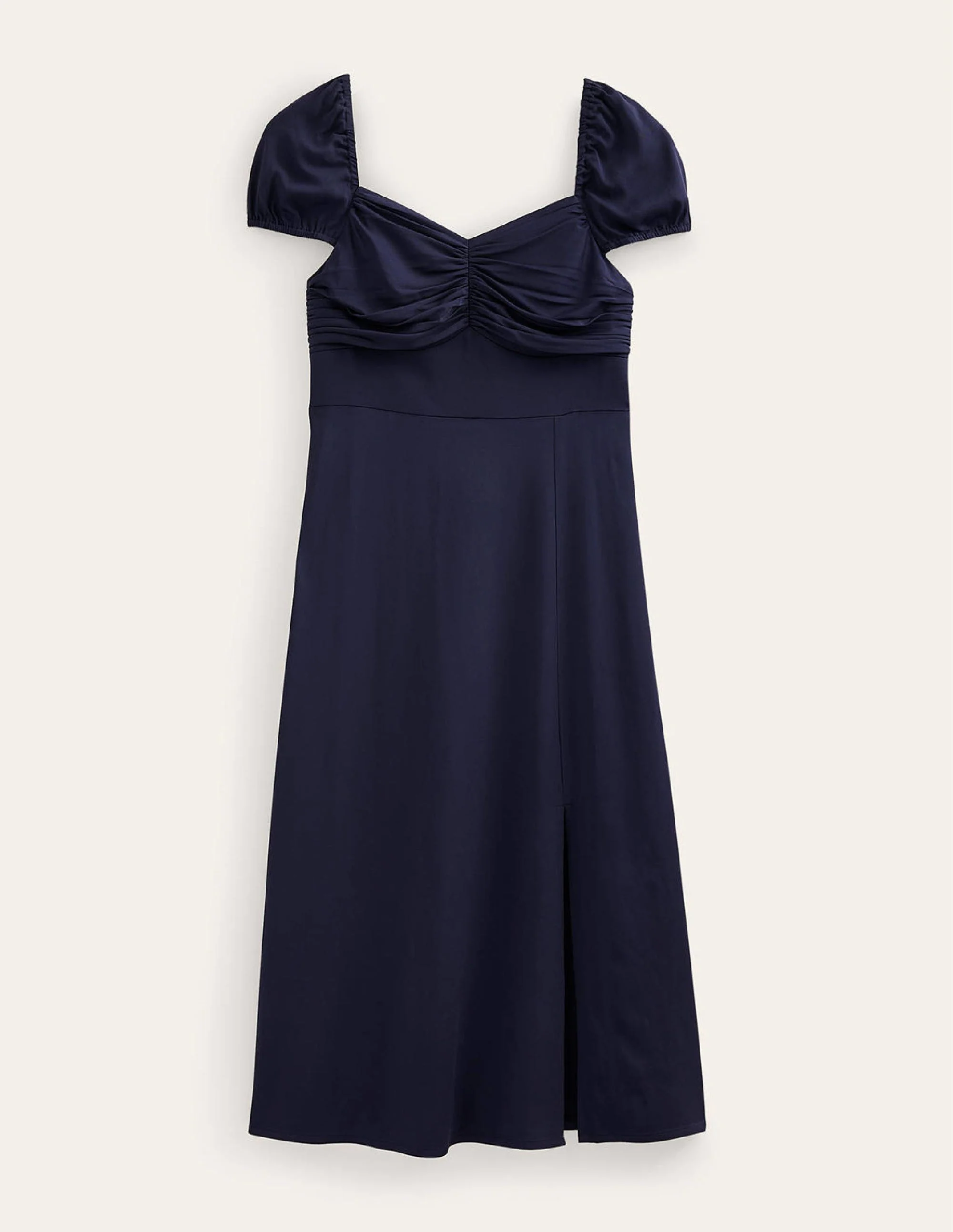 Cap-Sleeve Midi Dress-Navy - Image 5