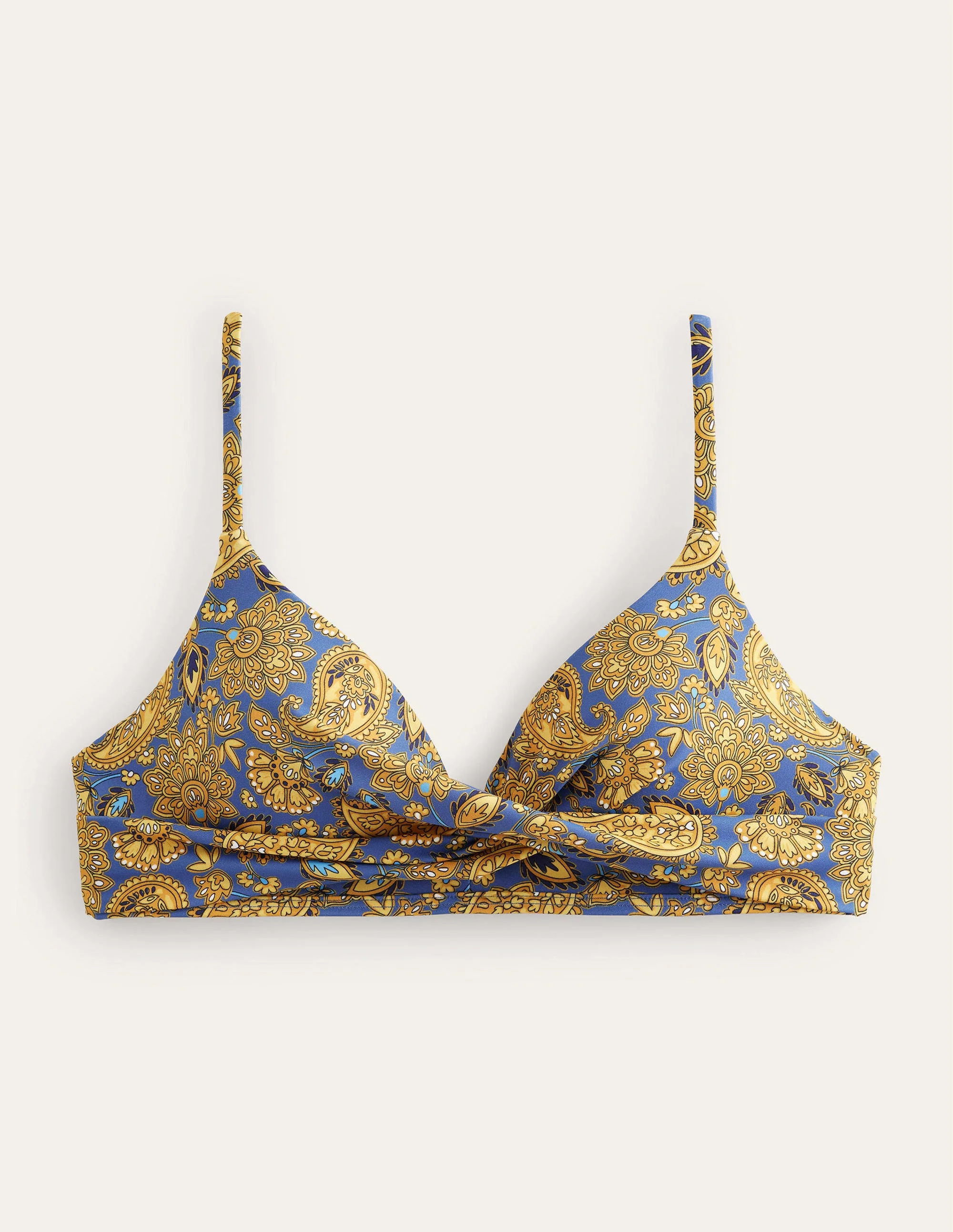 Capri Cup-size Bikini Top-Harvest Gold, Paisley Terrace - Image 5