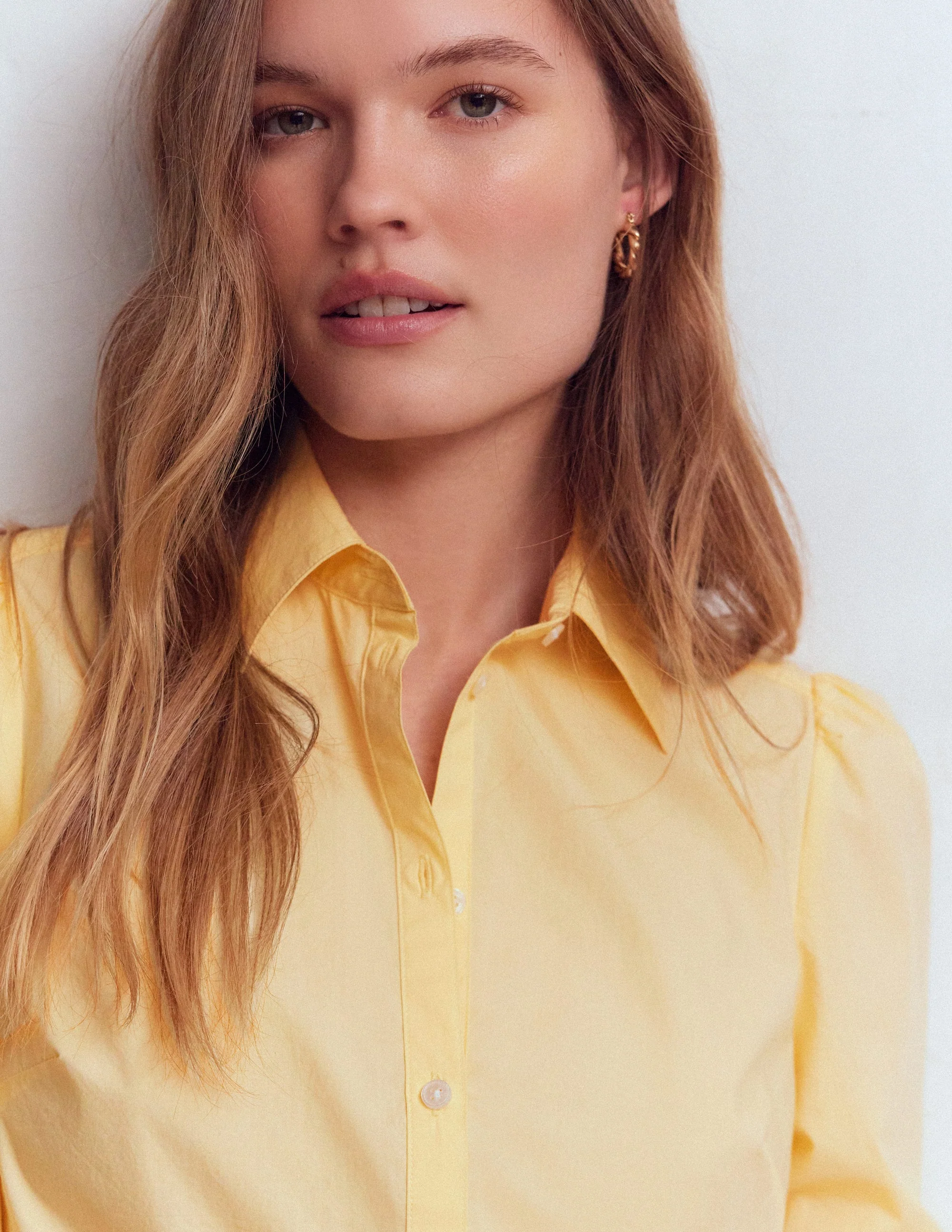 Cara Cotton Shirt-Buttercream - Image 2