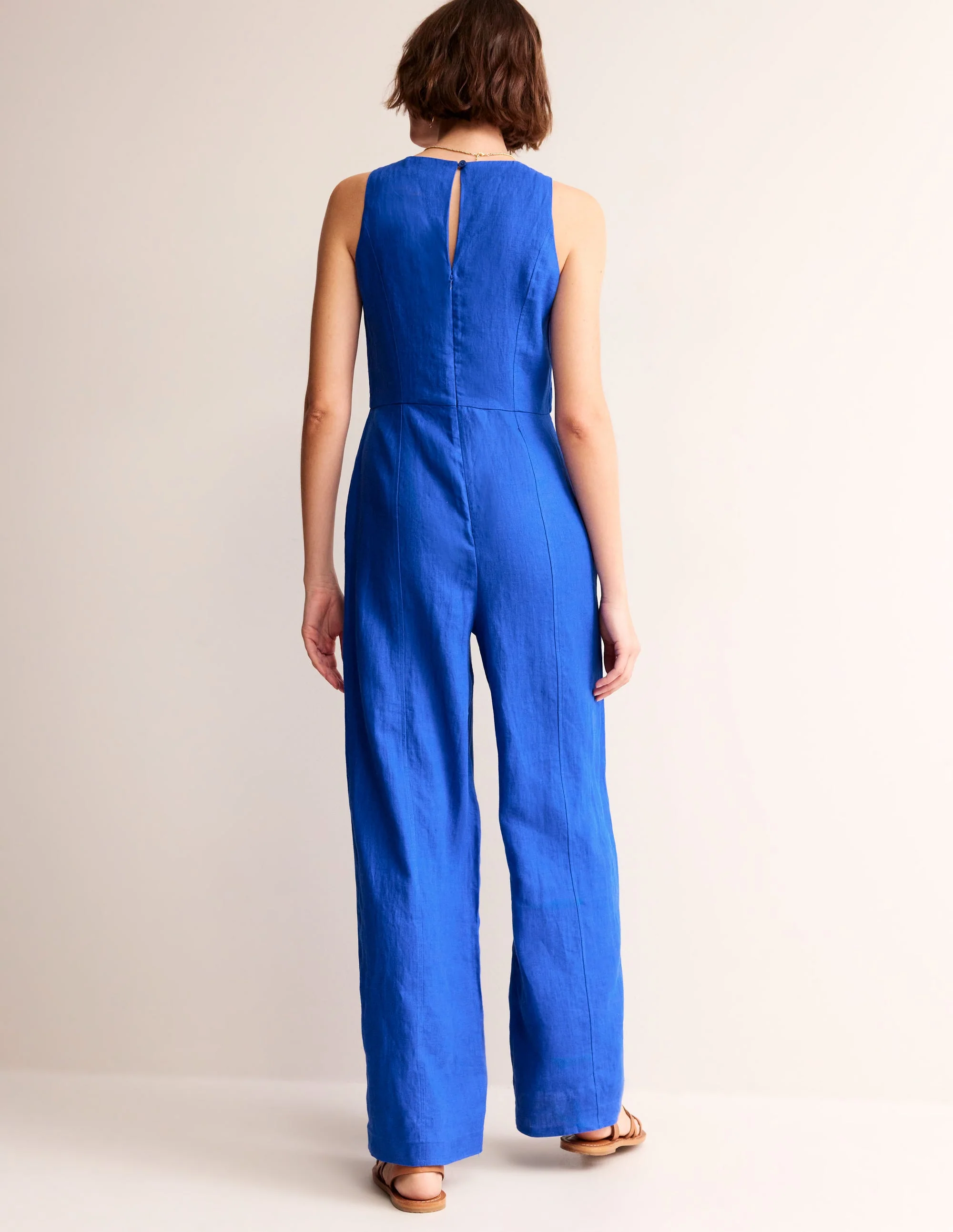 Carla Linen Jumpsuit-Surf The Web - Image 3
