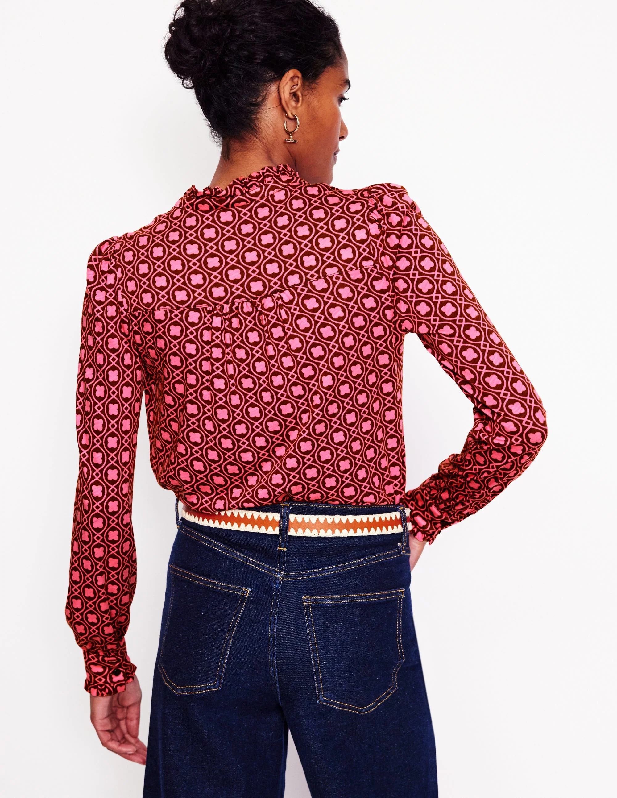 Caroline Jersey Shirt-Party Pink, Clover Terrace - Image 3