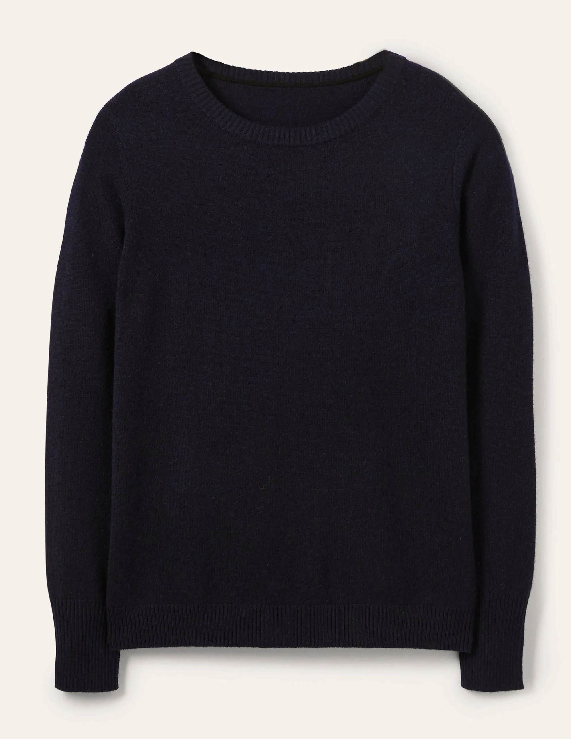 Cashmere Crew Neck Sweater-Navy - Image 5
