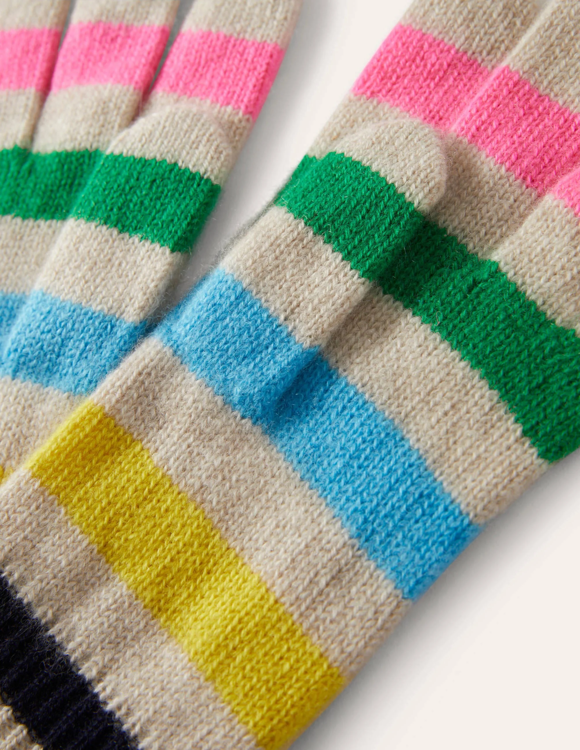 Cashmere Gloves-Multi Stripe - Image 2