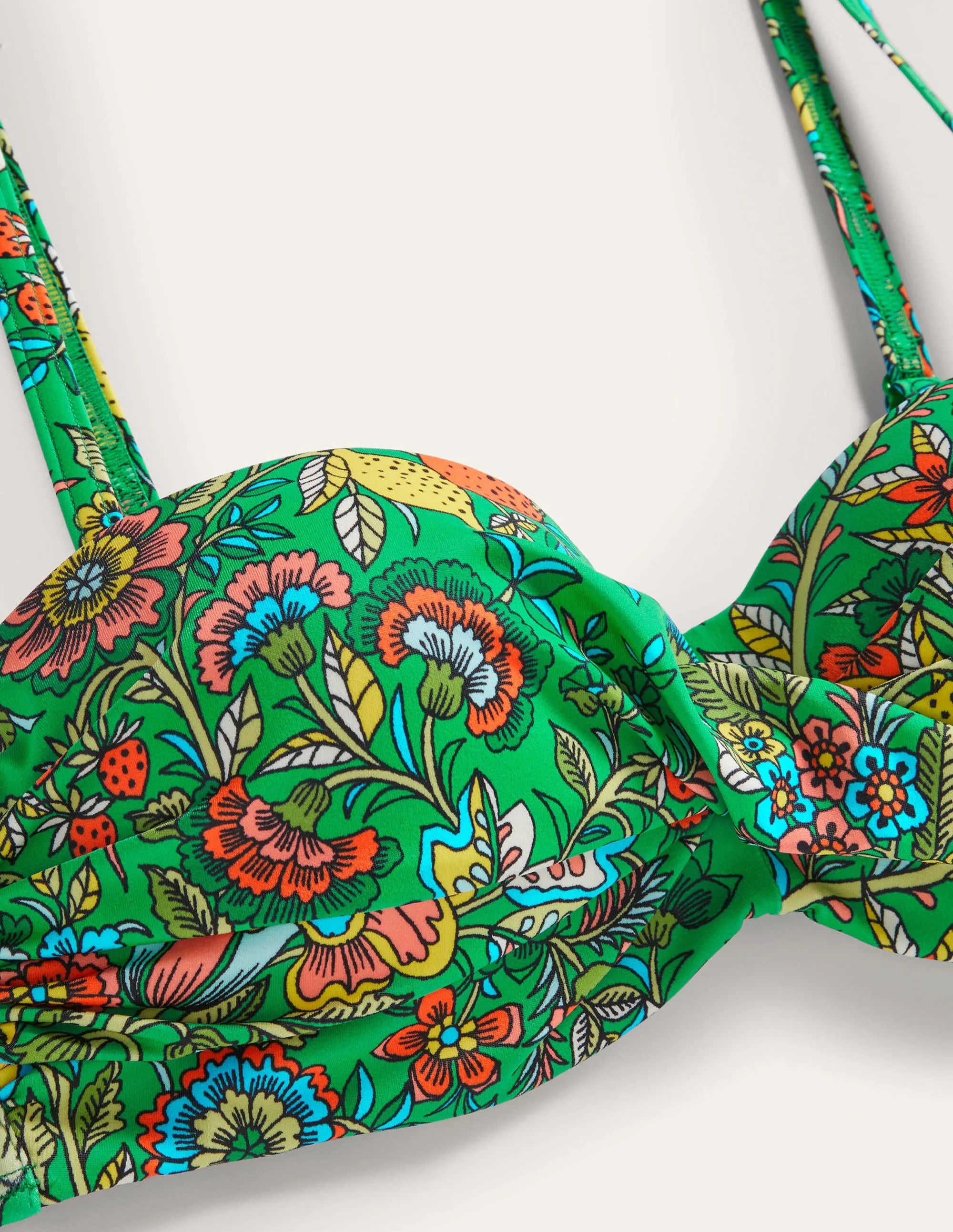 Catania Cup-size Bikini Top-Rich Emerald, Tropic Meadow - Image 5