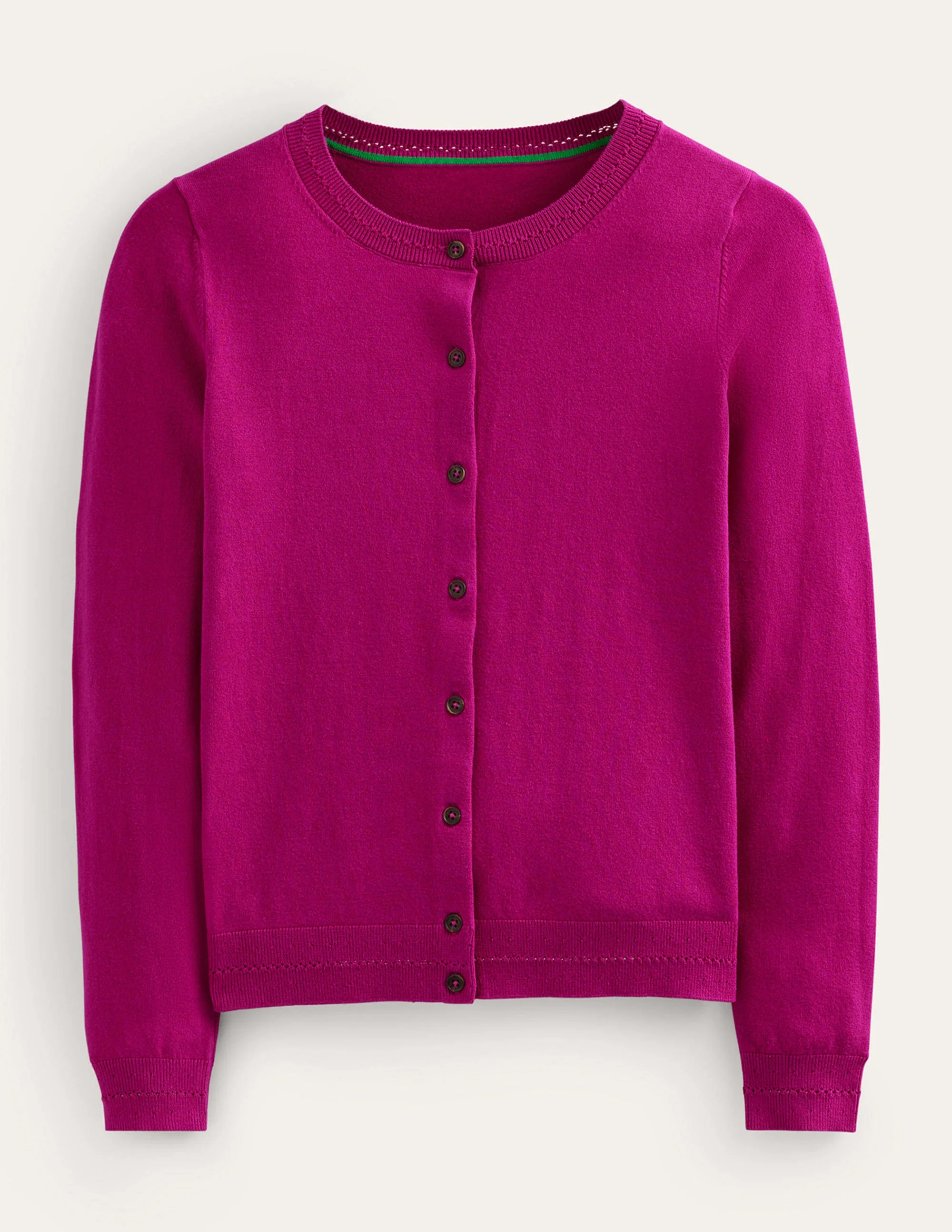 Catriona Cotton Cardigan-Festival Fuchsia - Image 6