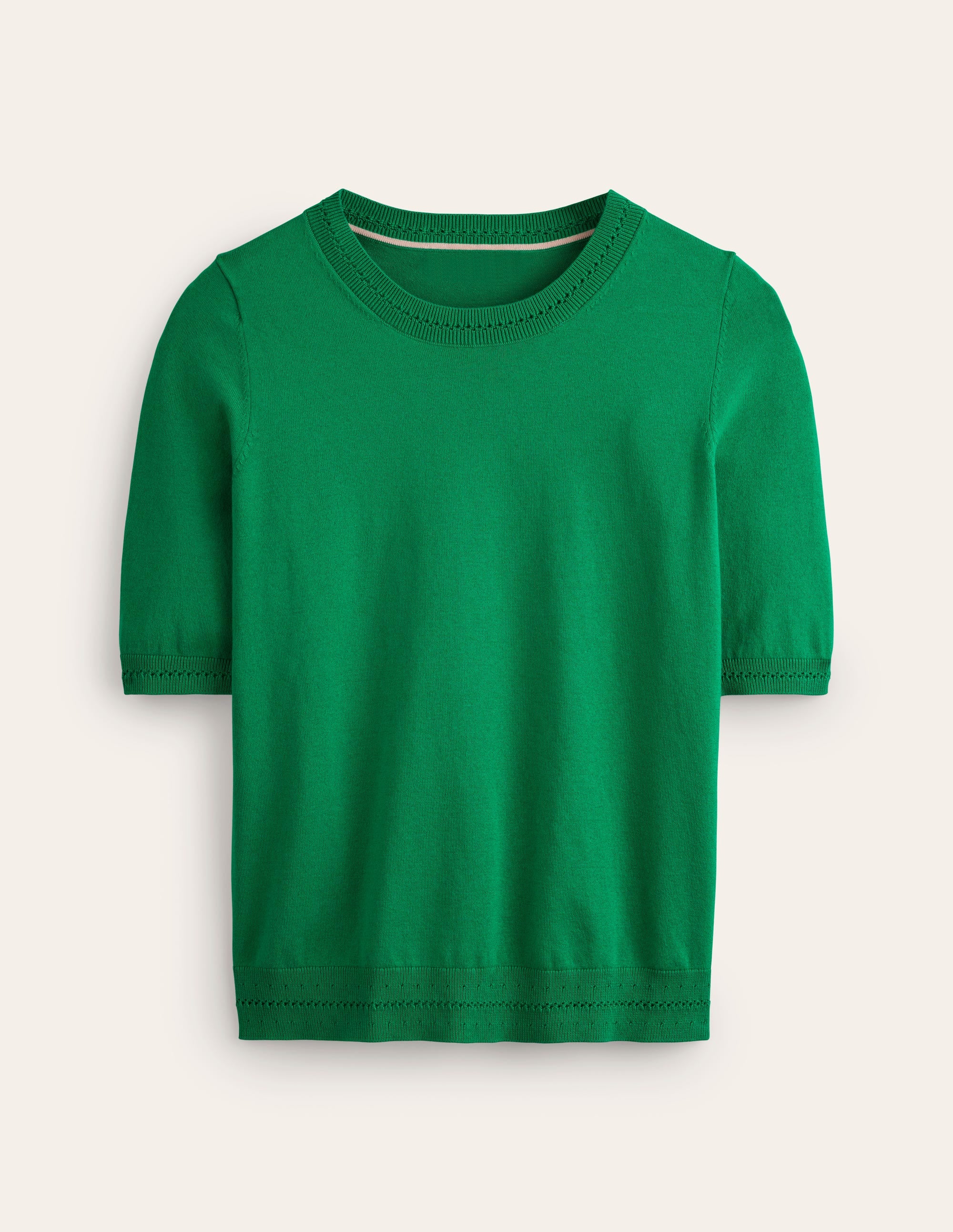 Catriona Cotton Crew T-shirt-Fresh Mint Green - Image 5