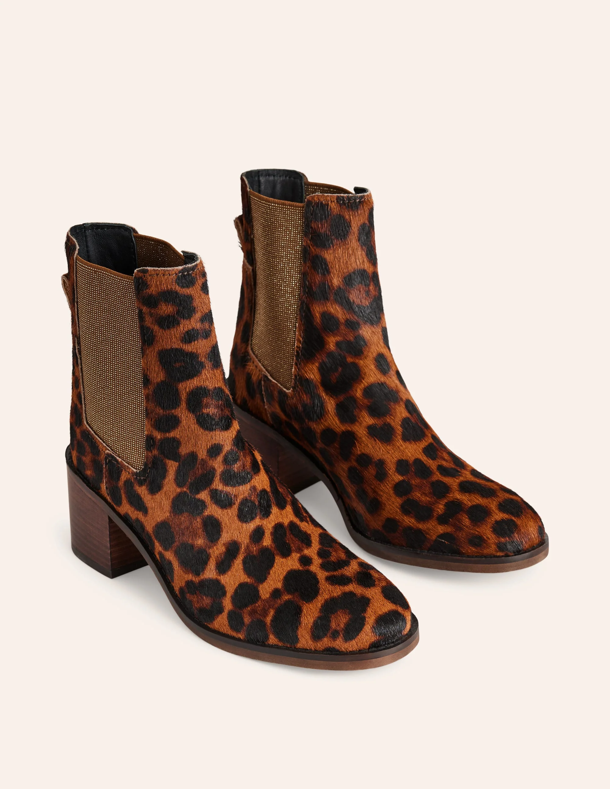 Chelsea Block Heel Boots-Leopard - Image 3