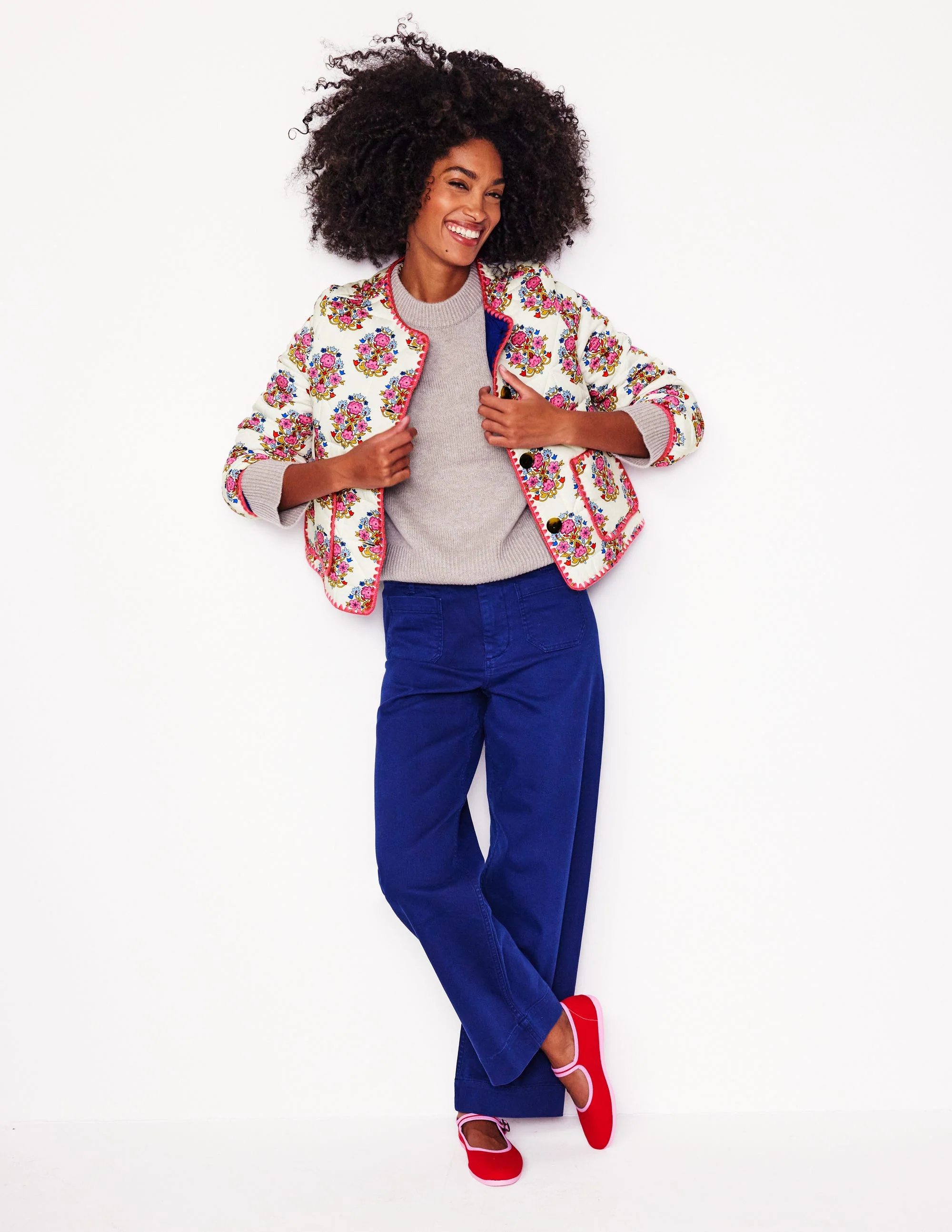 Chelsea Quilted Jacket-Wildflower Stamp - Image 5
