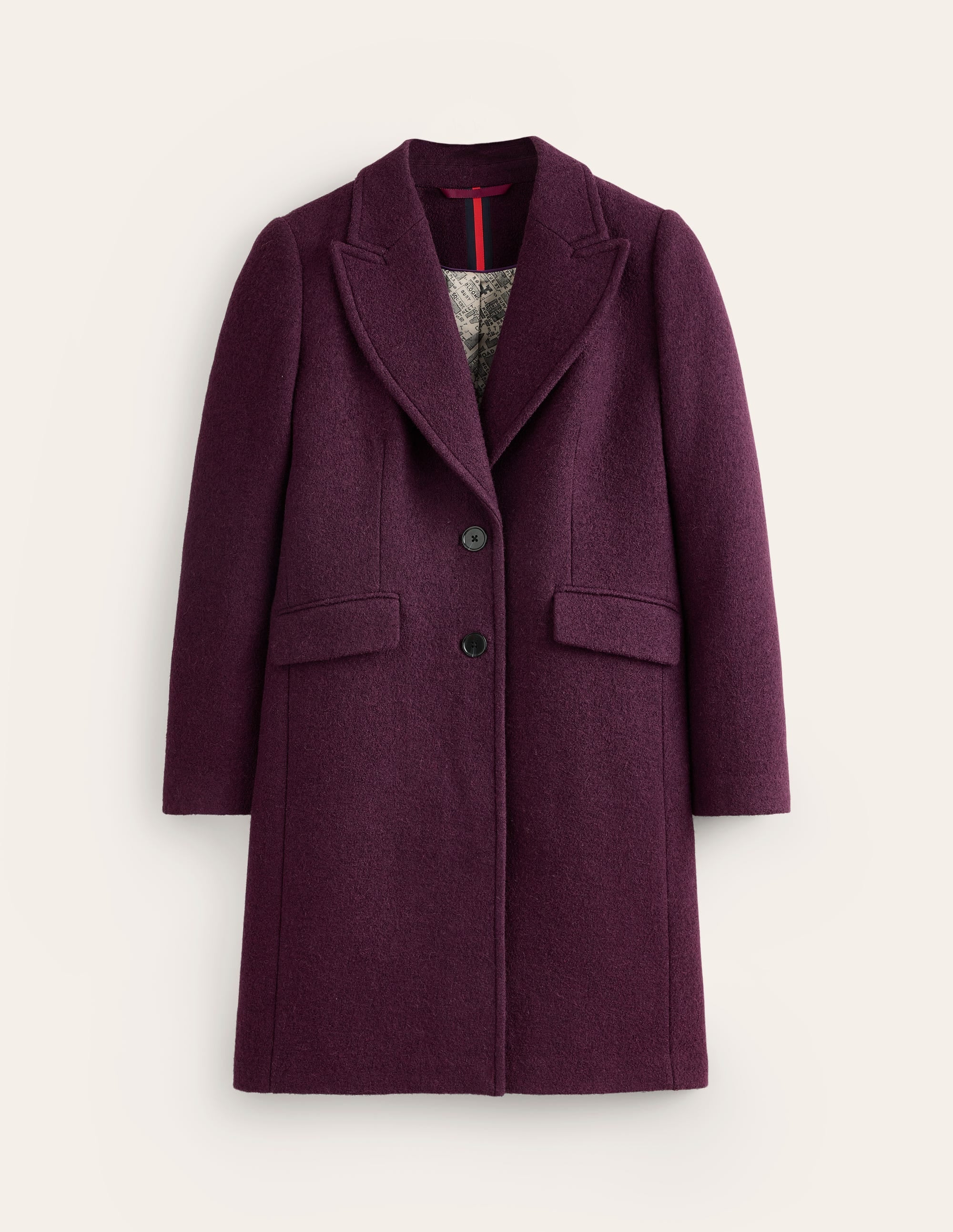 Chichester Textured Coat-Damson - Image 6