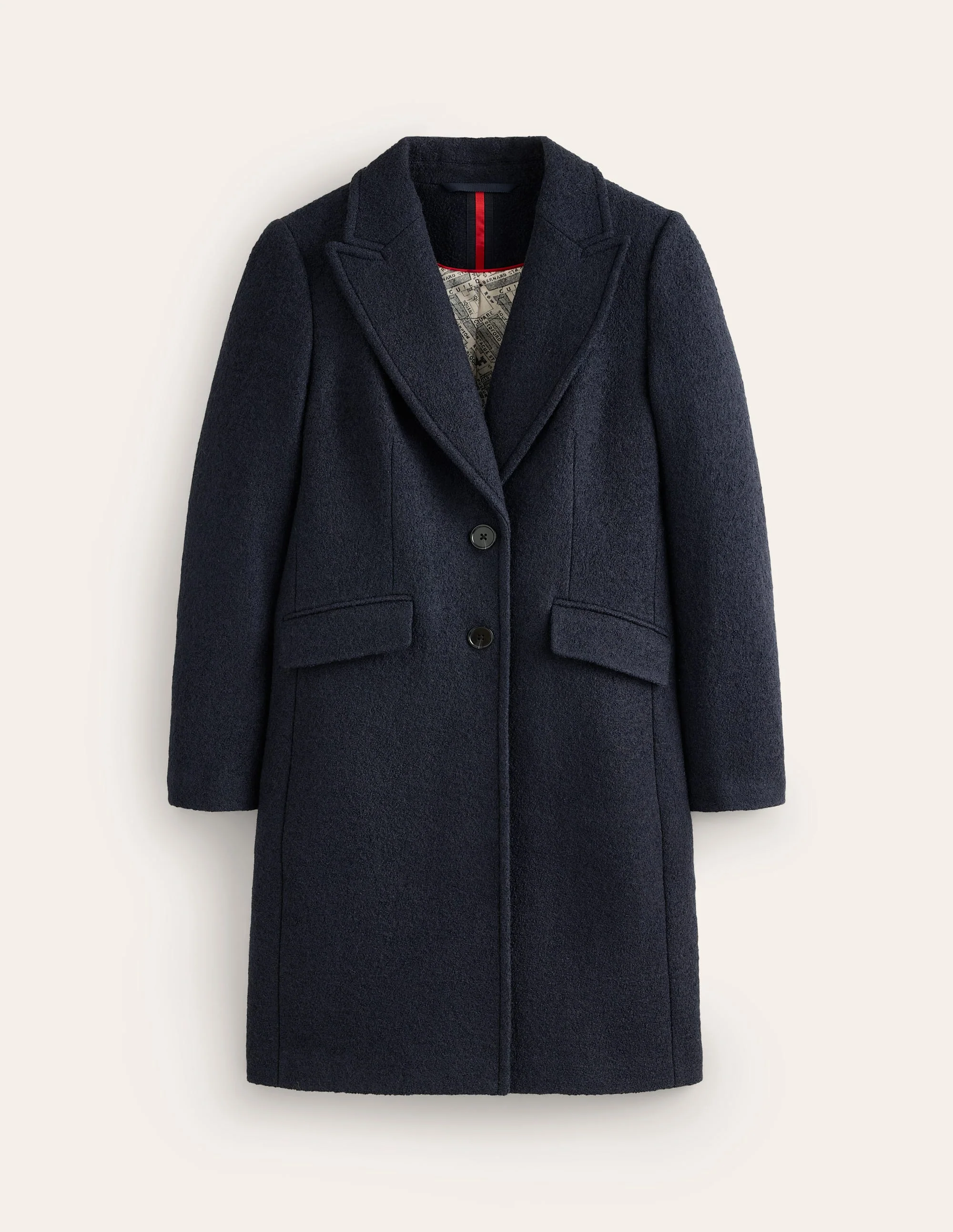 Chichester Textured Coat-Navy - Image 5
