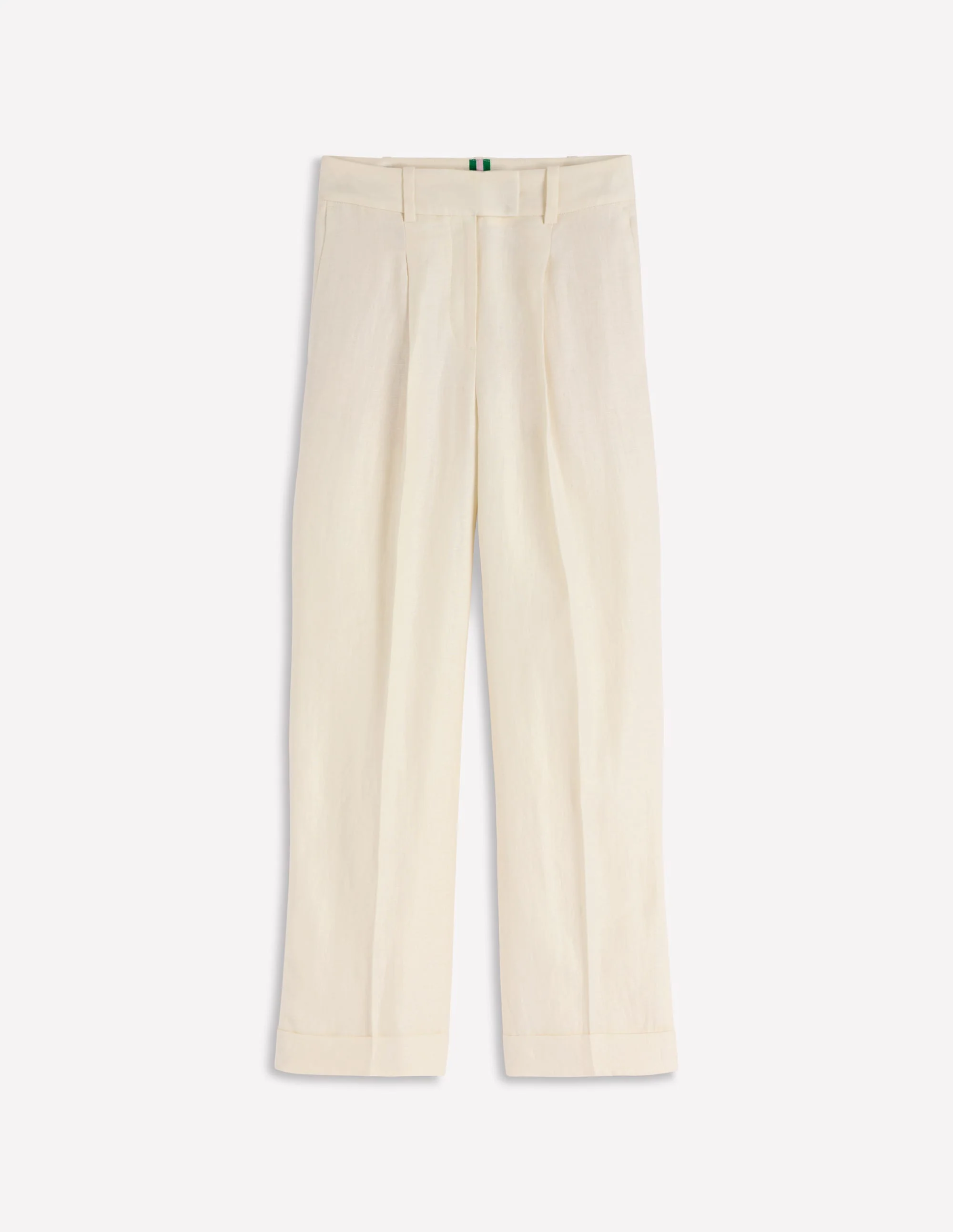 Chiswick Crop Linen Pants-Ivory - Image 6