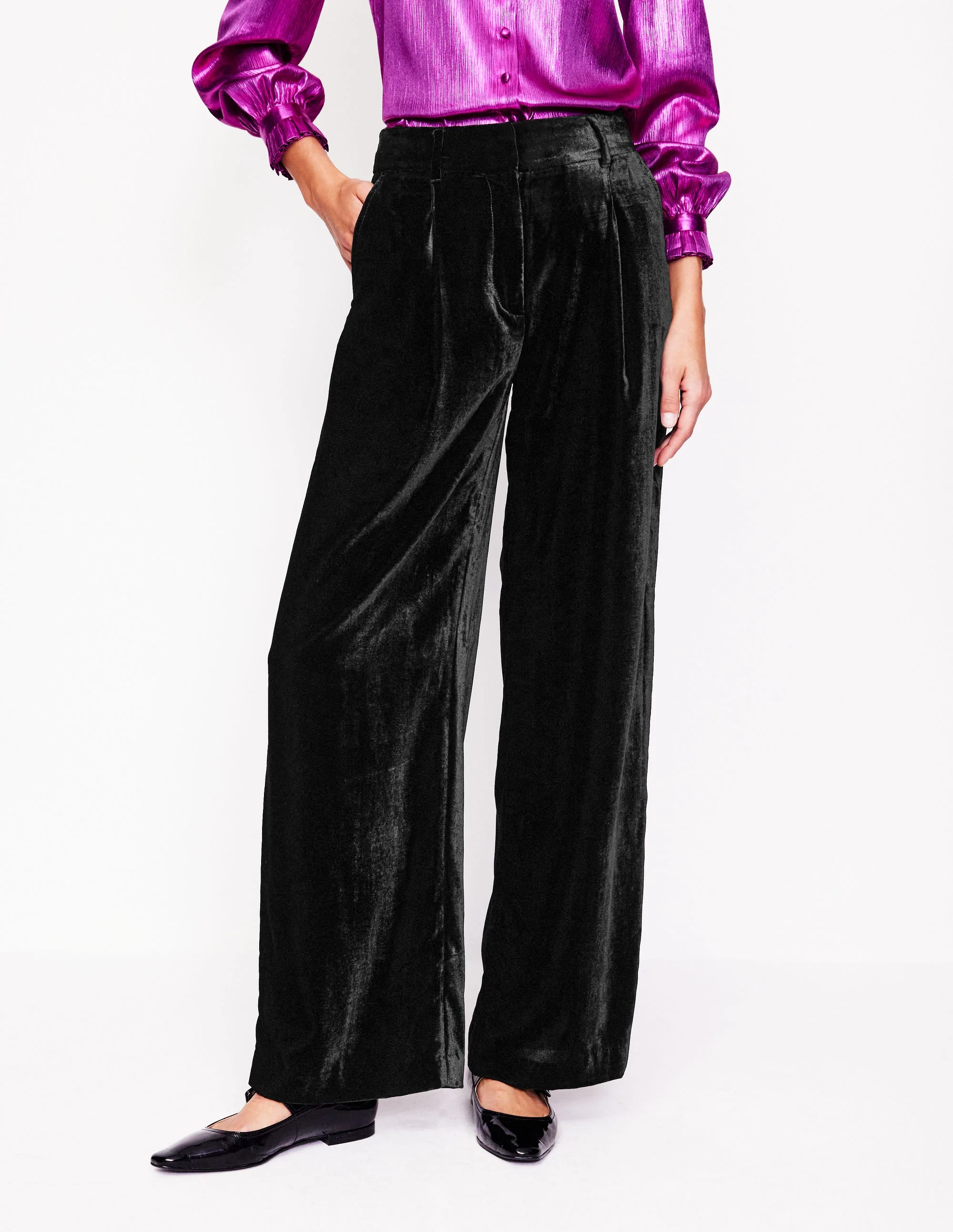 Chiswick Velvet Pants-Black - Image 3