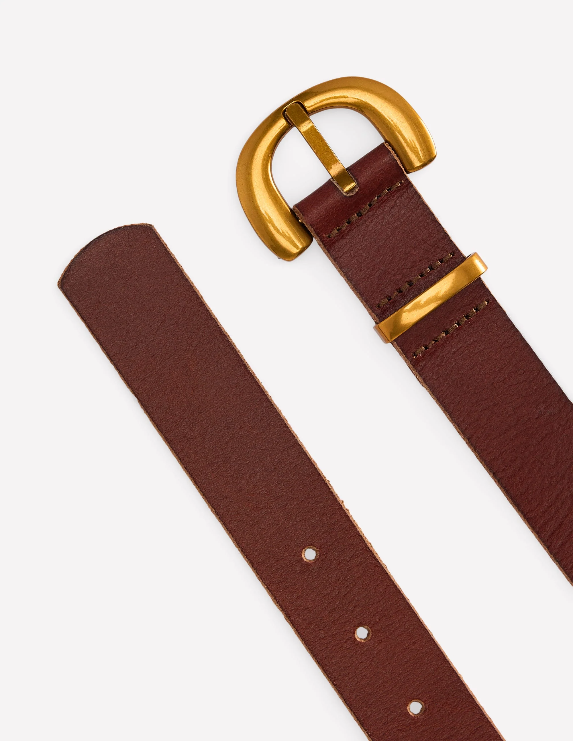 Chunky Buckle Belt-Dark Tan - Image 3