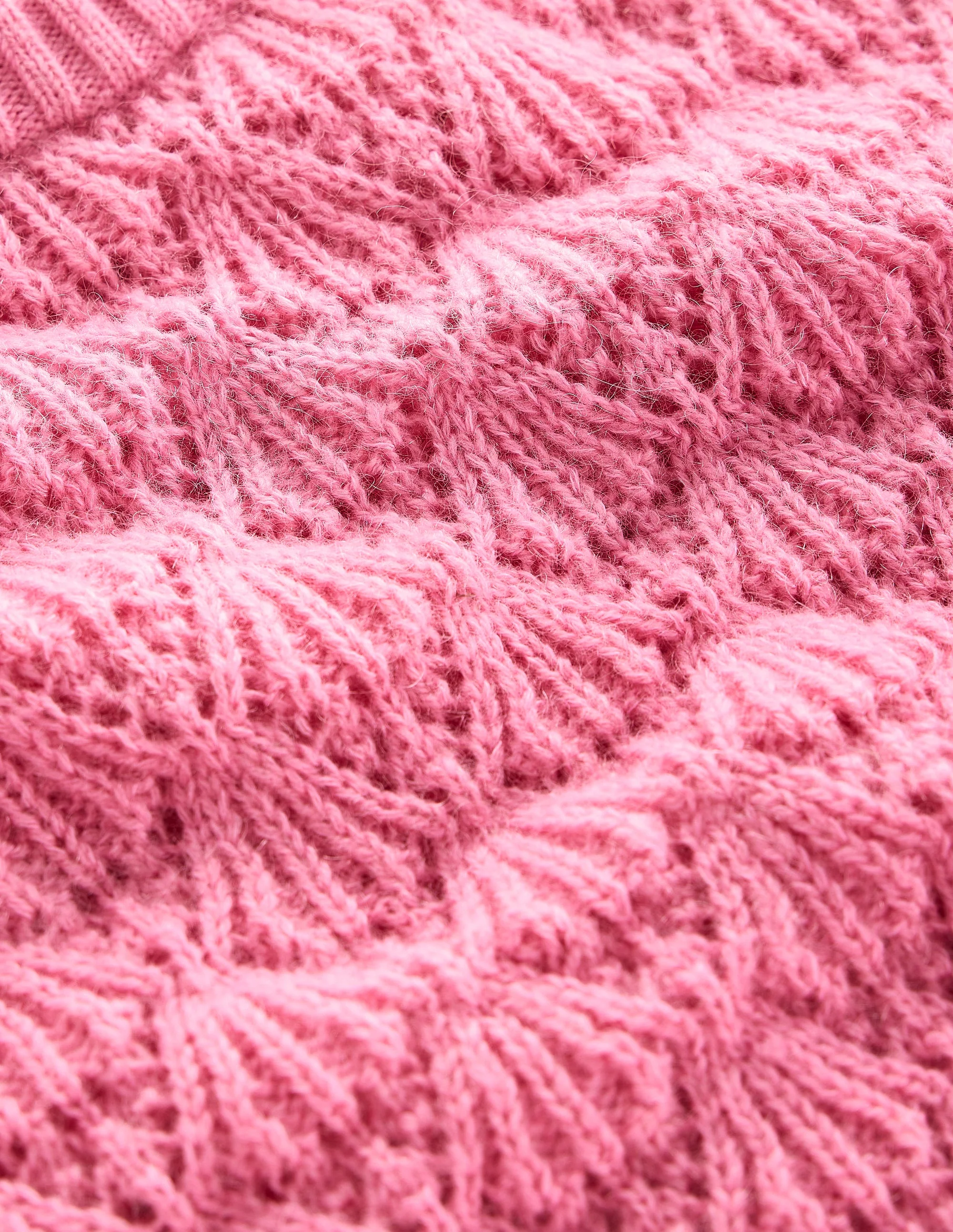 Chunky Pointelle Sweater-Old Rose Pink - Image 7
