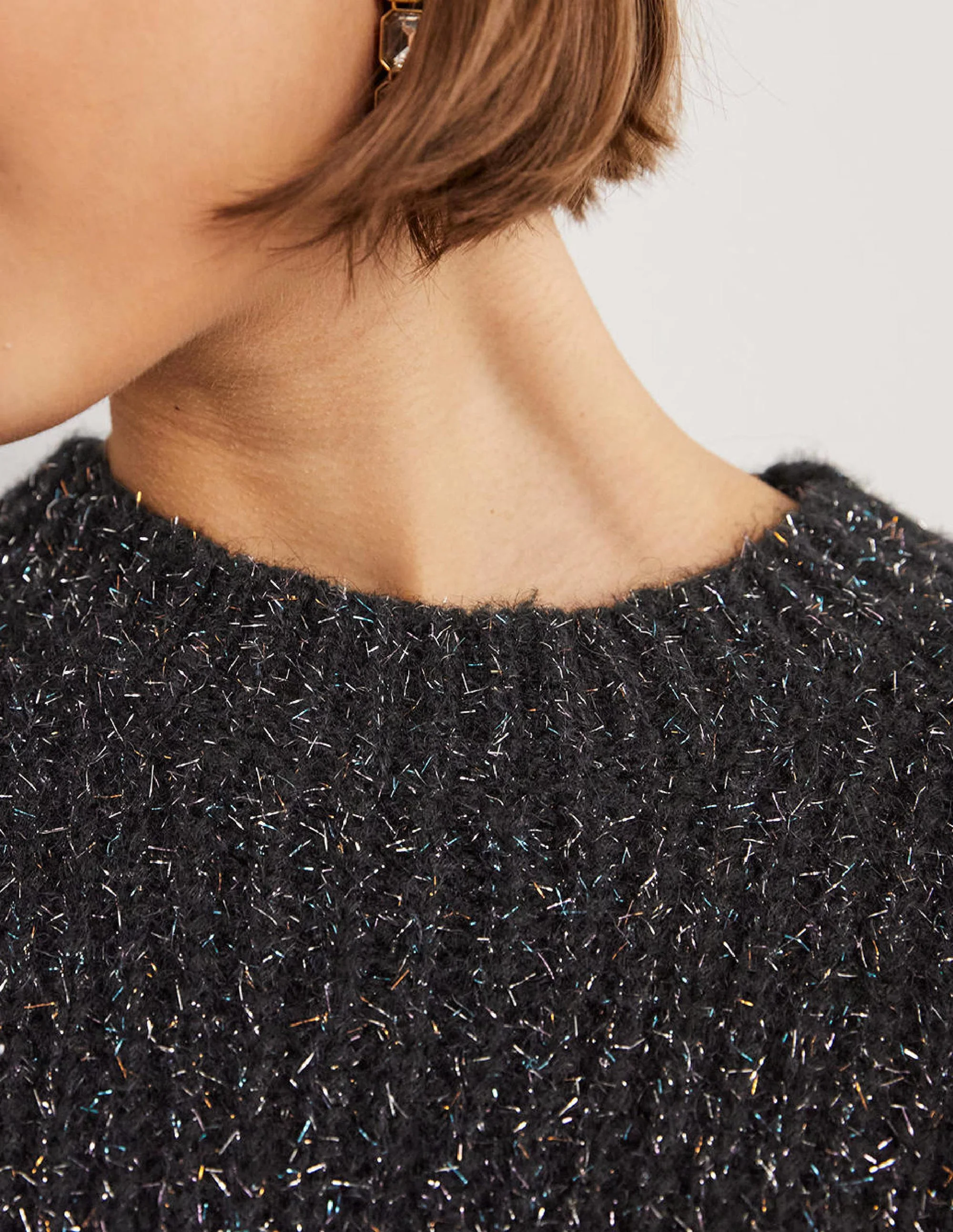Chunky Ribbed Sweater-Black Sparkle - Image 2