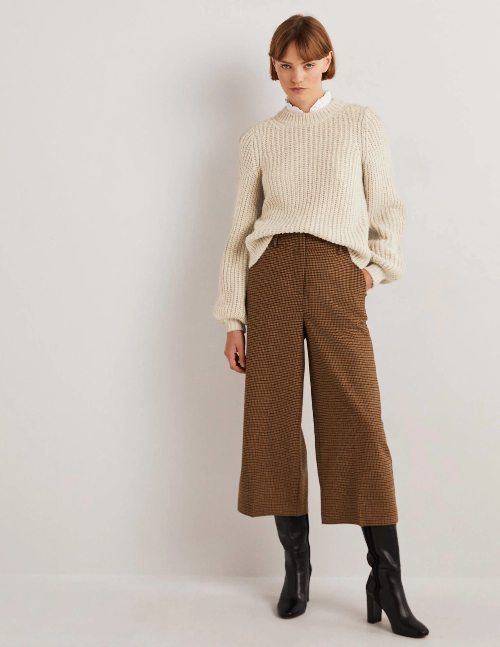 Chunky Ribbed Sweater-Oatmeal Melange - Image 4