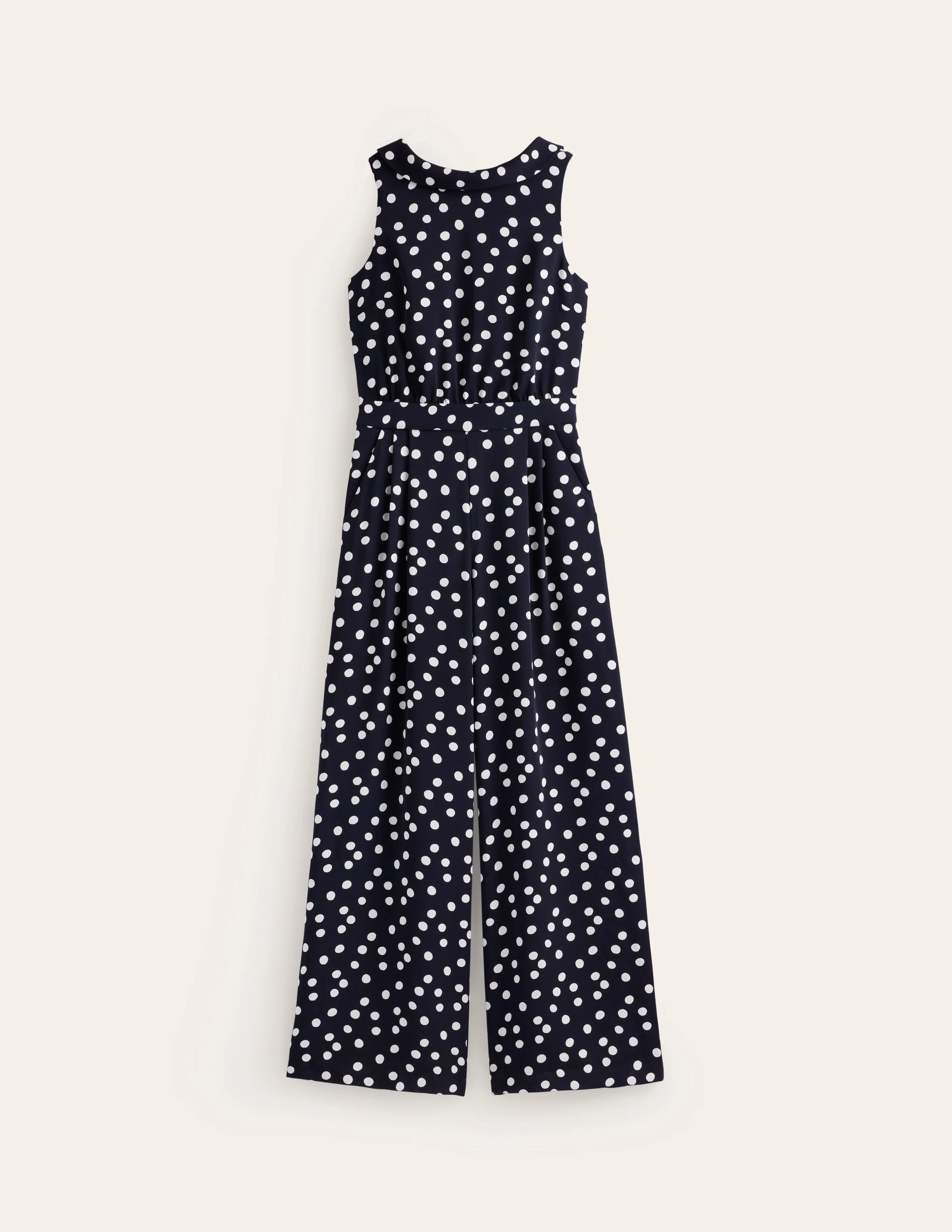 Clarissa Jumpsuit-Navy, Abstract Dot - Image 5