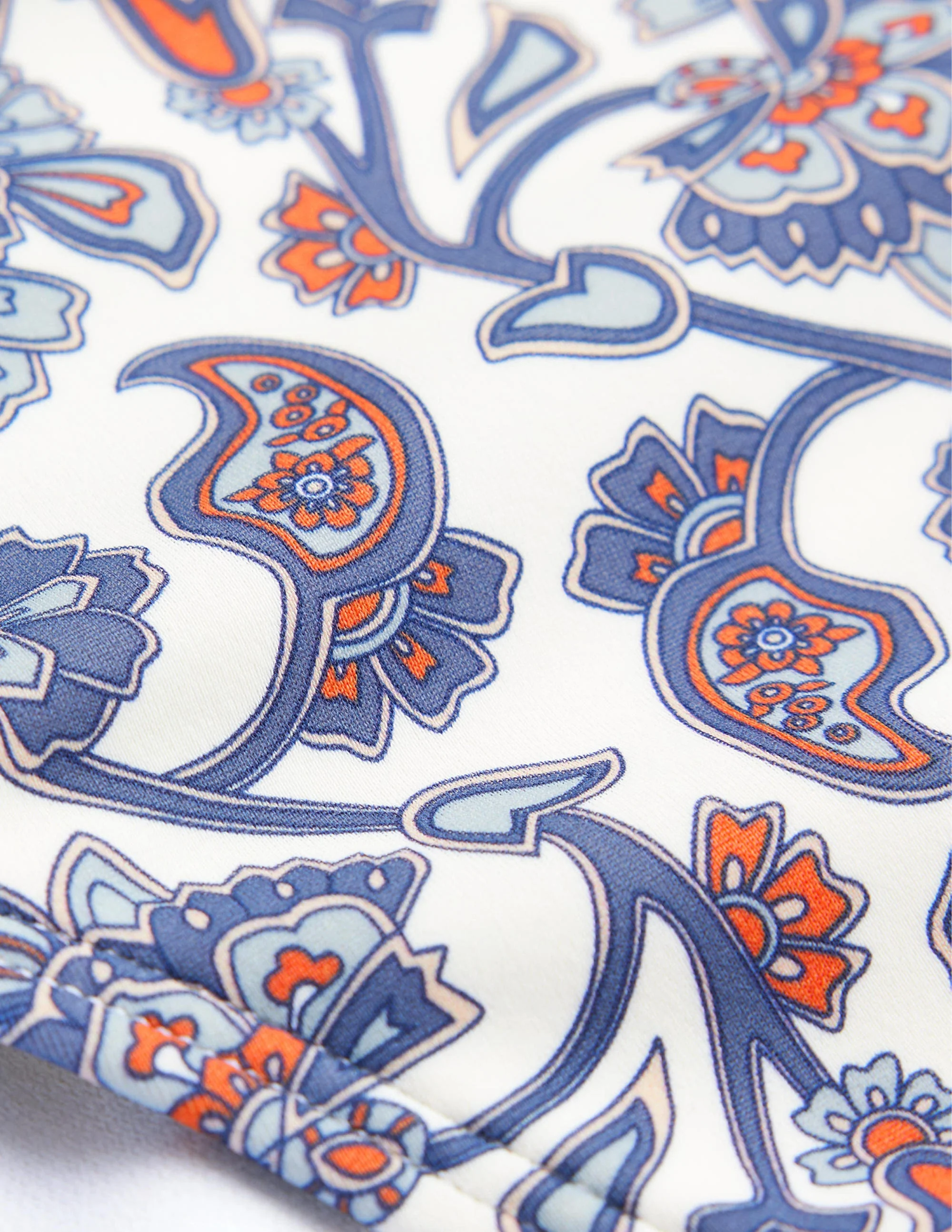 Classic Bikini Bottoms-Ivory, Blue Paisley - Image 12