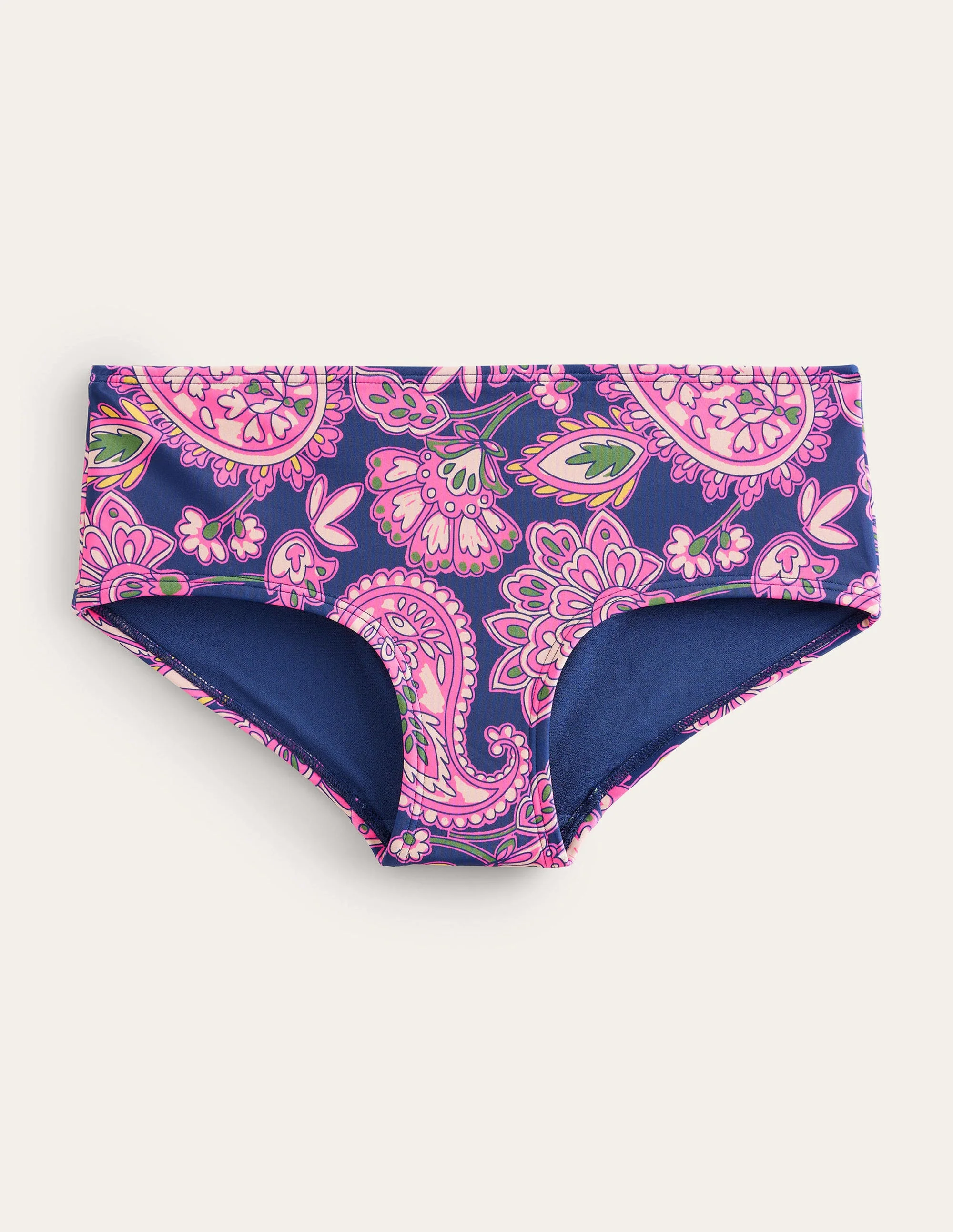 Classic Bikini Shorts-Navy, Paisley Terrace - Image 5