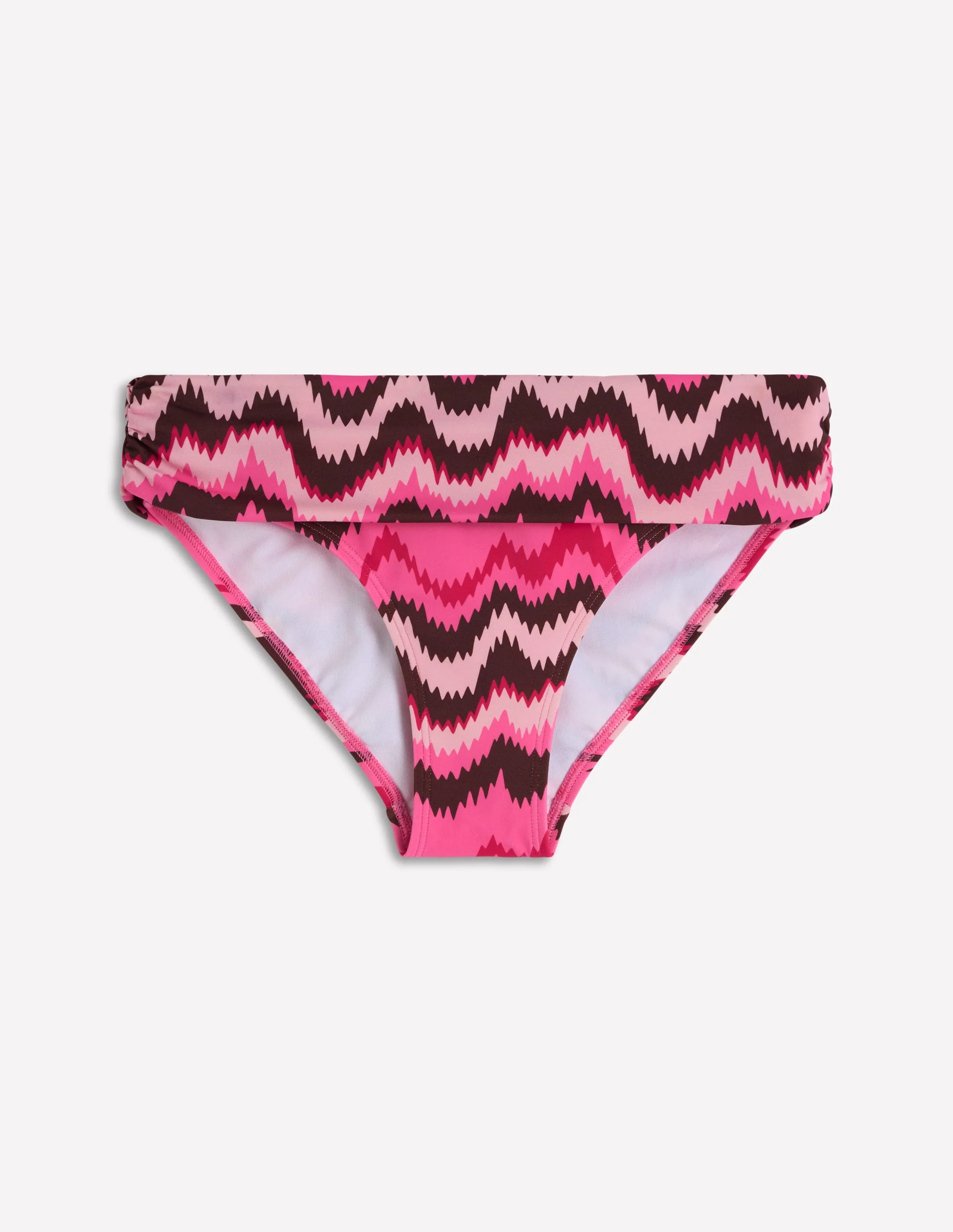 Classic Fold Bikini Bottoms-Pink, Zig zag Wave - Image 7