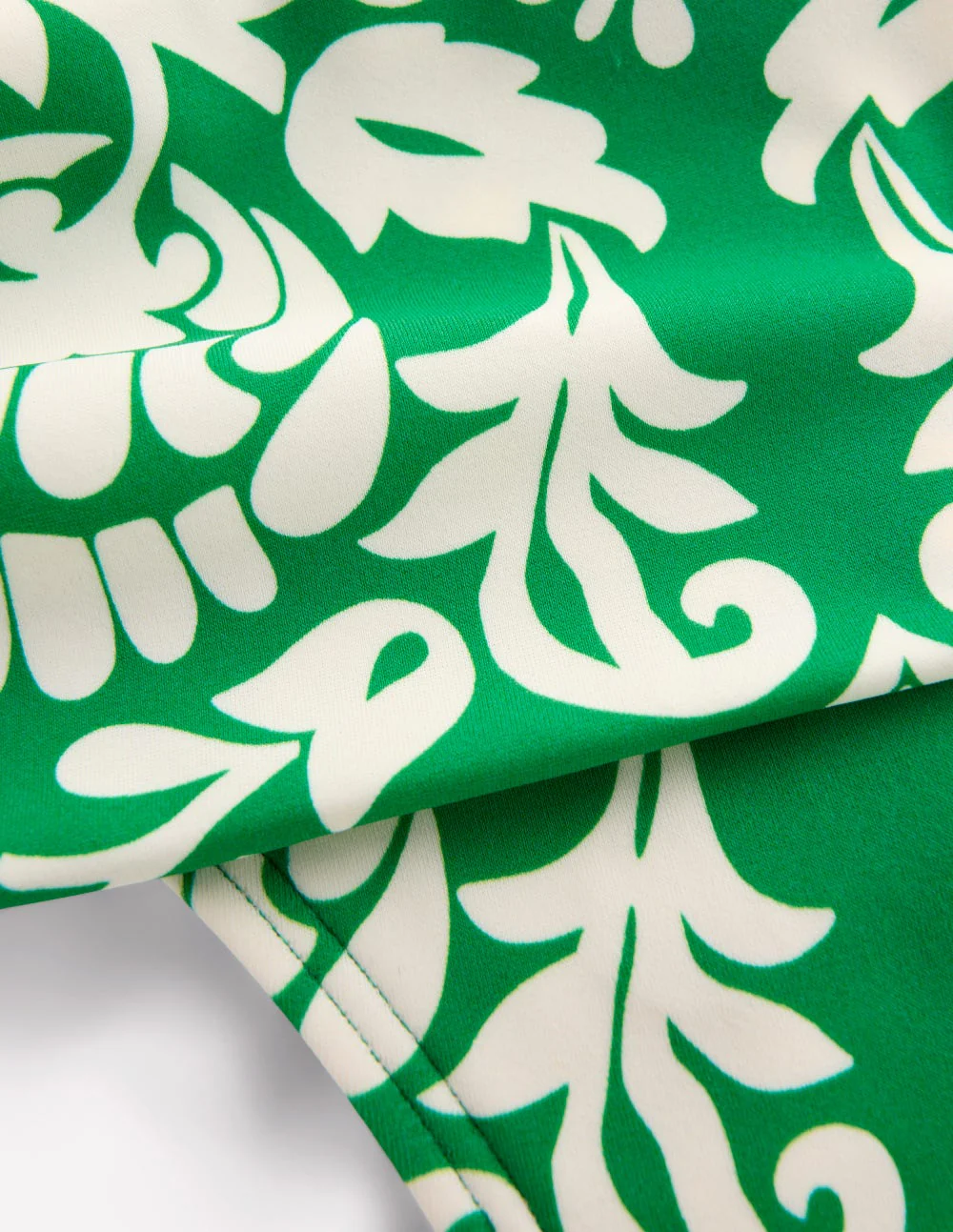 Classic Fold Bikini Bottoms-Rich Emerald, Ornate Floret - Image 7