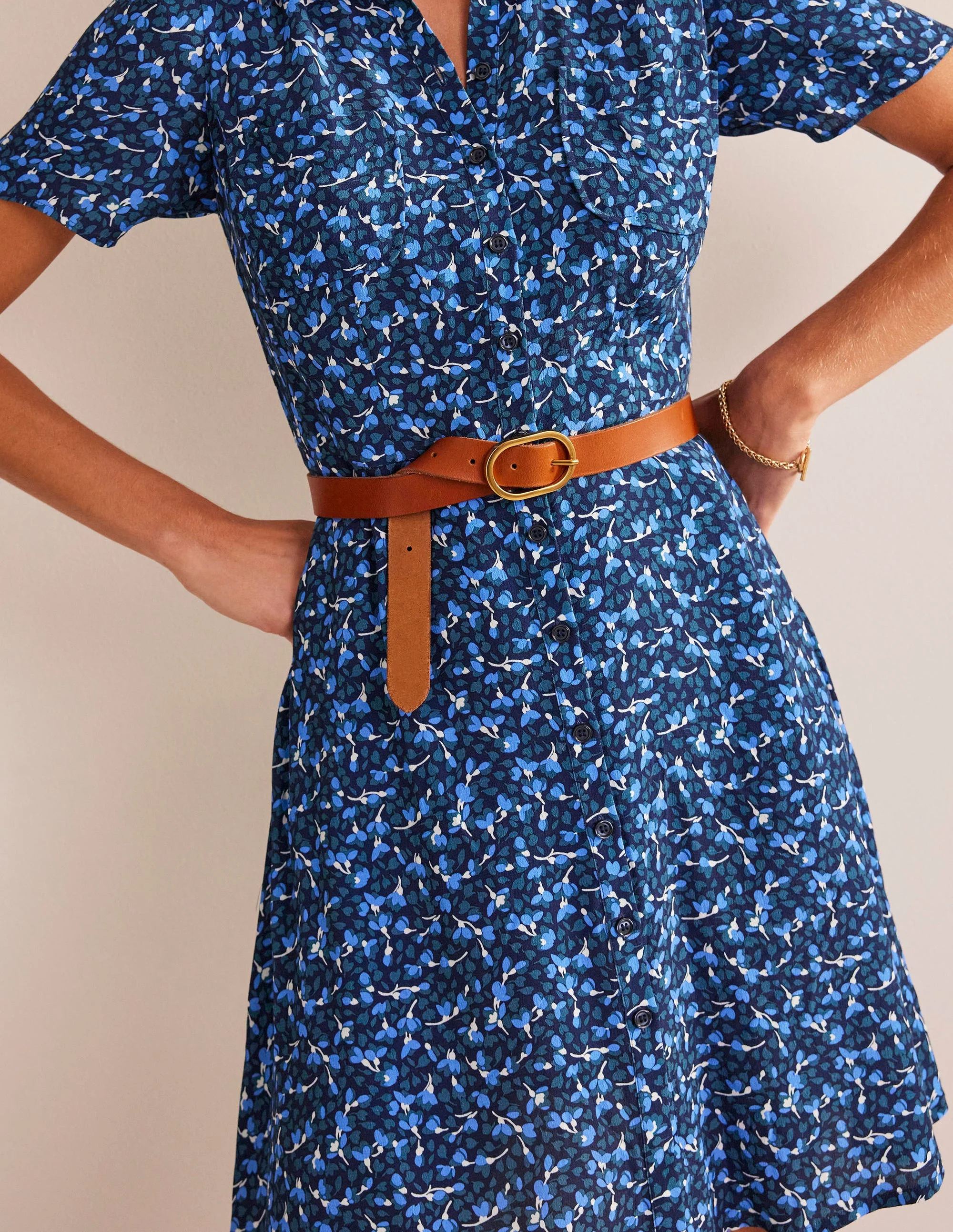 Classic Leather Belt-Tan - Image 2