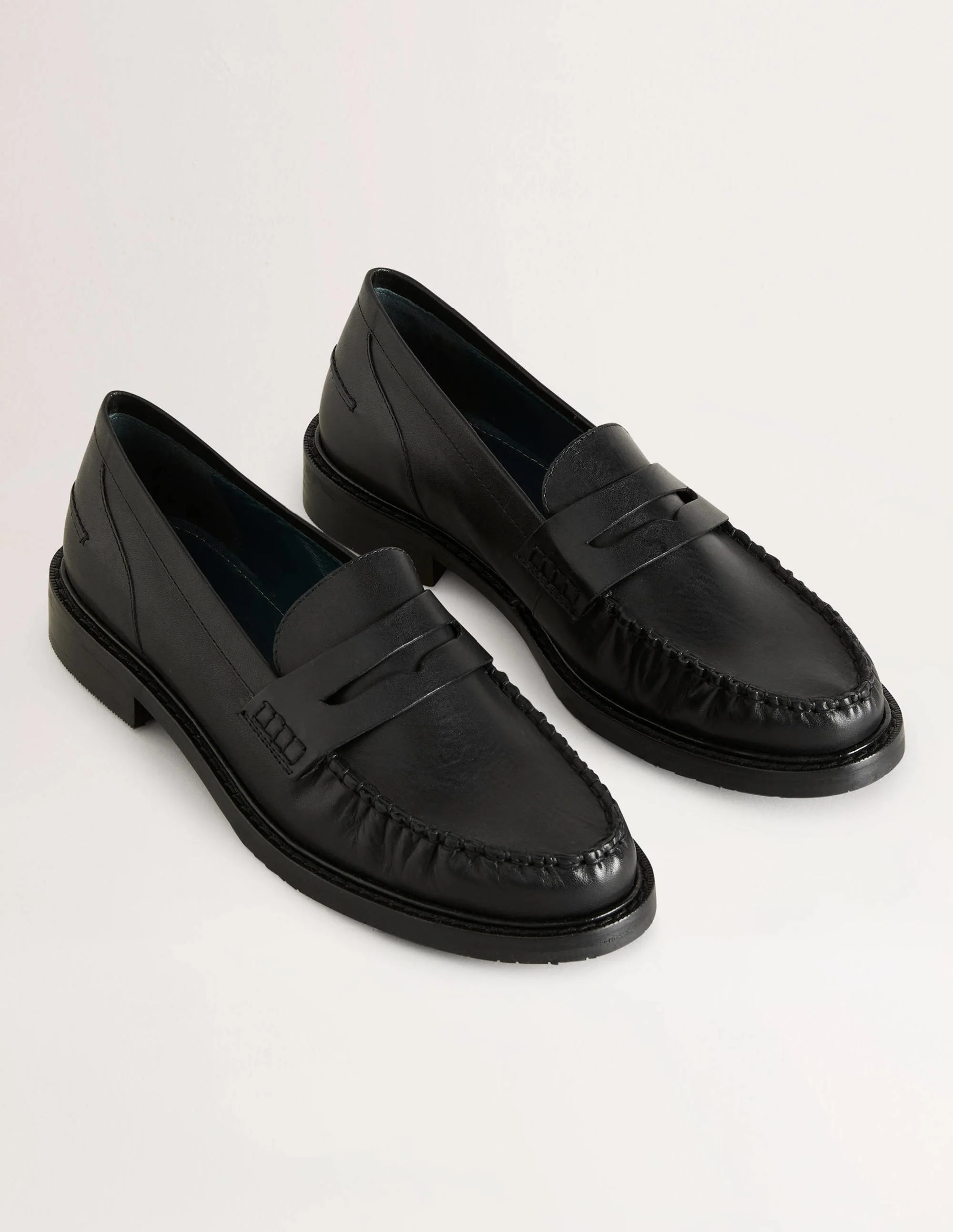 Classic Moccasin Loafers-Black Leather - Image 3