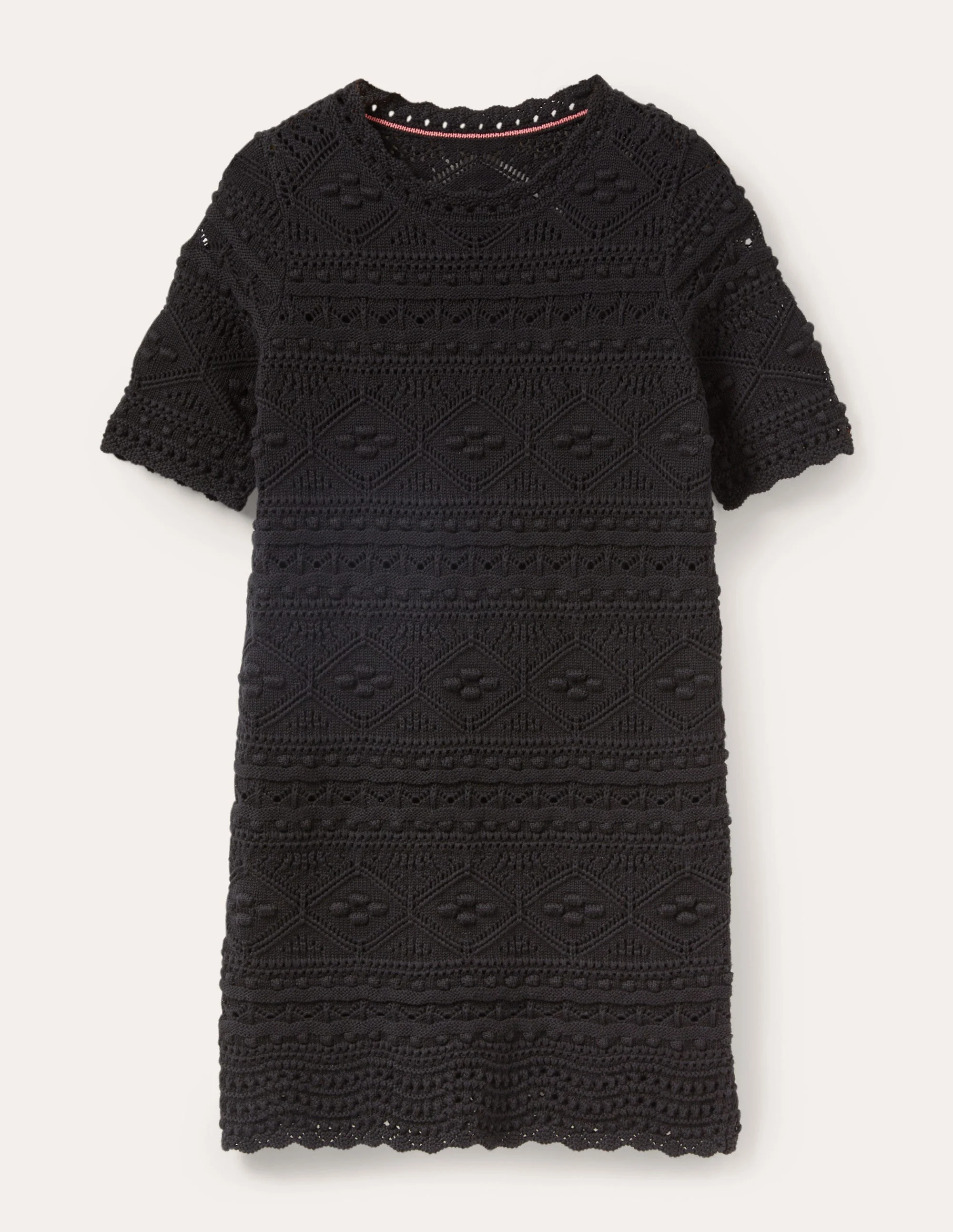 Claudia Textured Knitted Dress-Black - Image 5