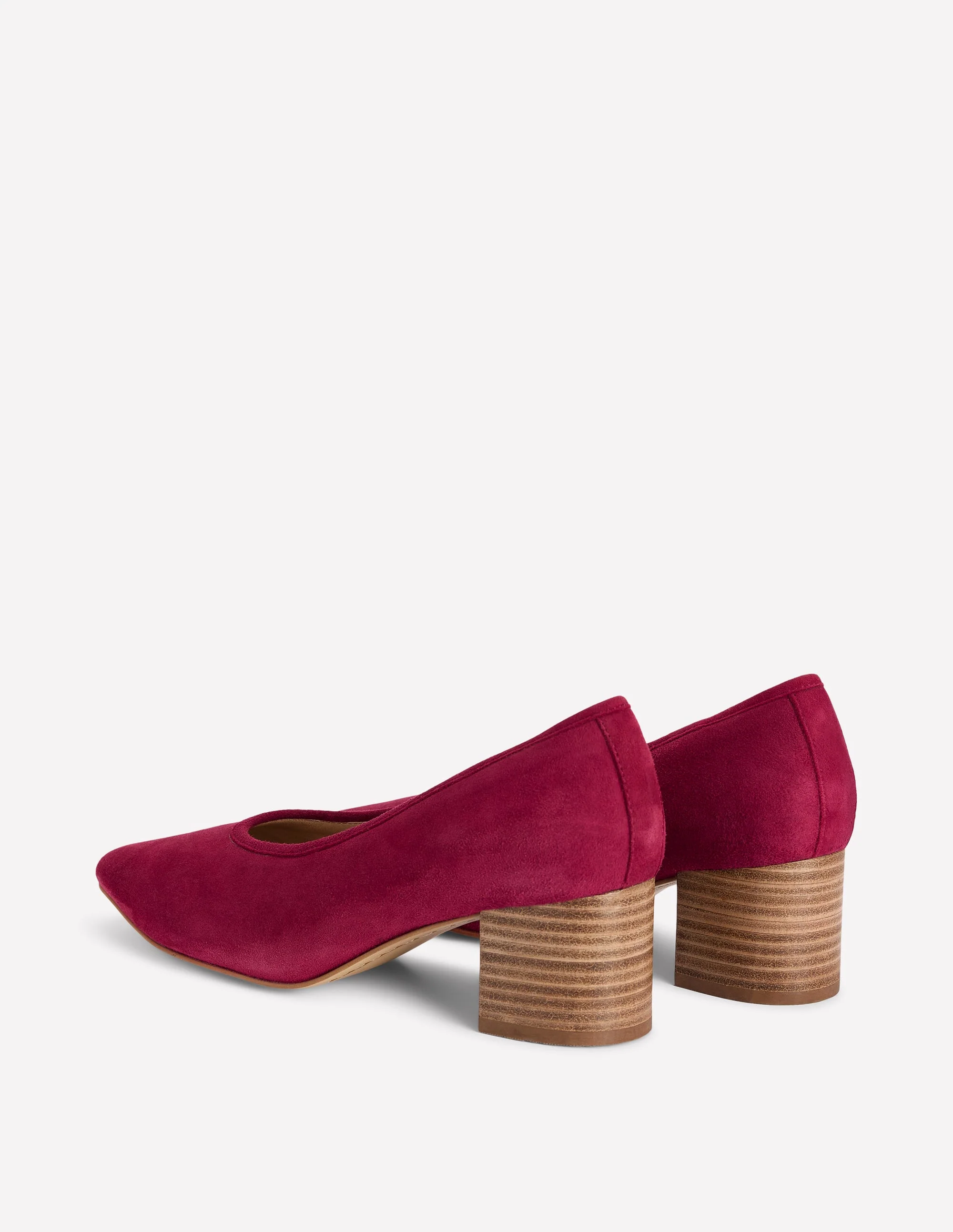 Closed Back Block Heel-Red - Image 5