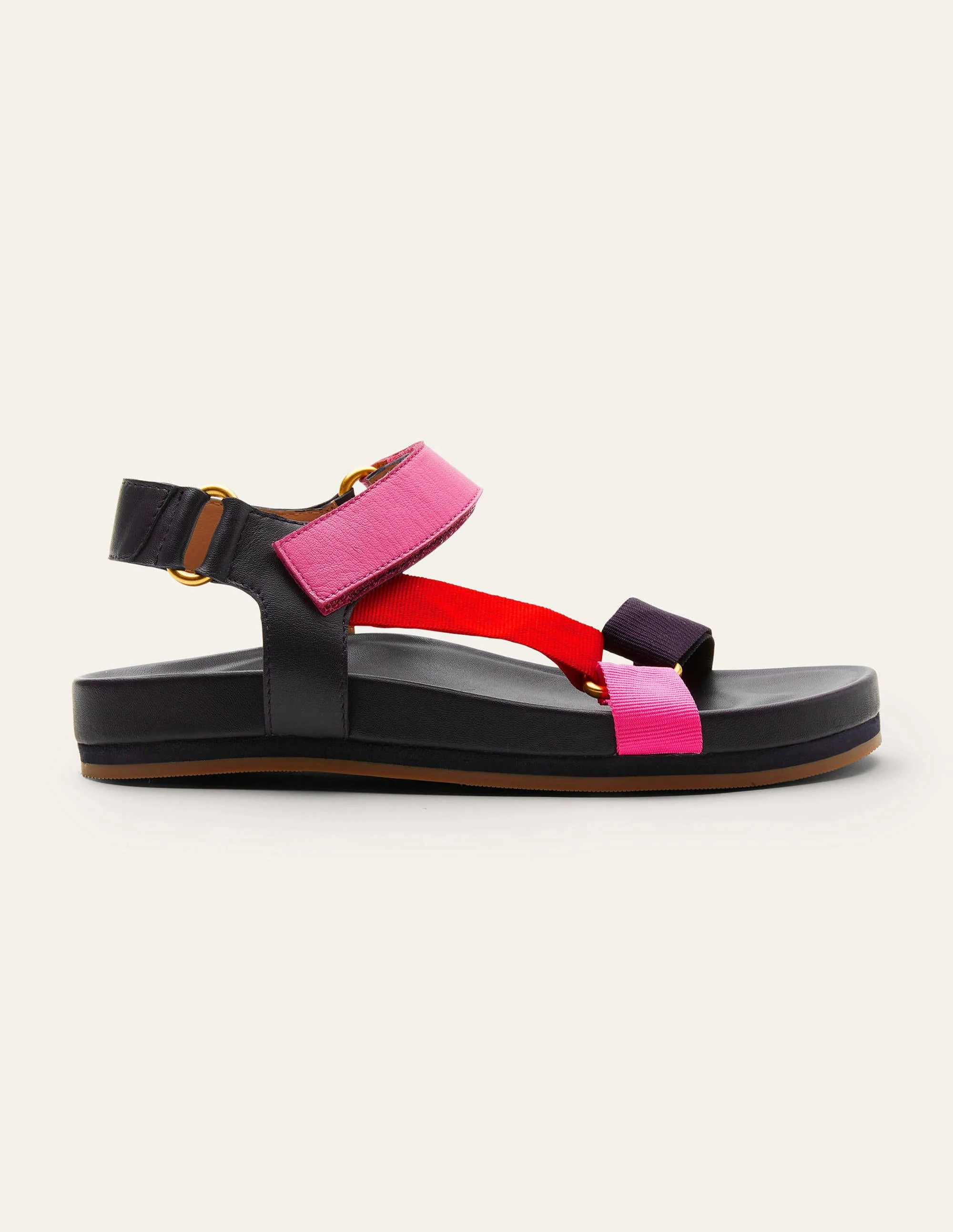 Colourblock Sandals-Navy Colourblock - Image 2
