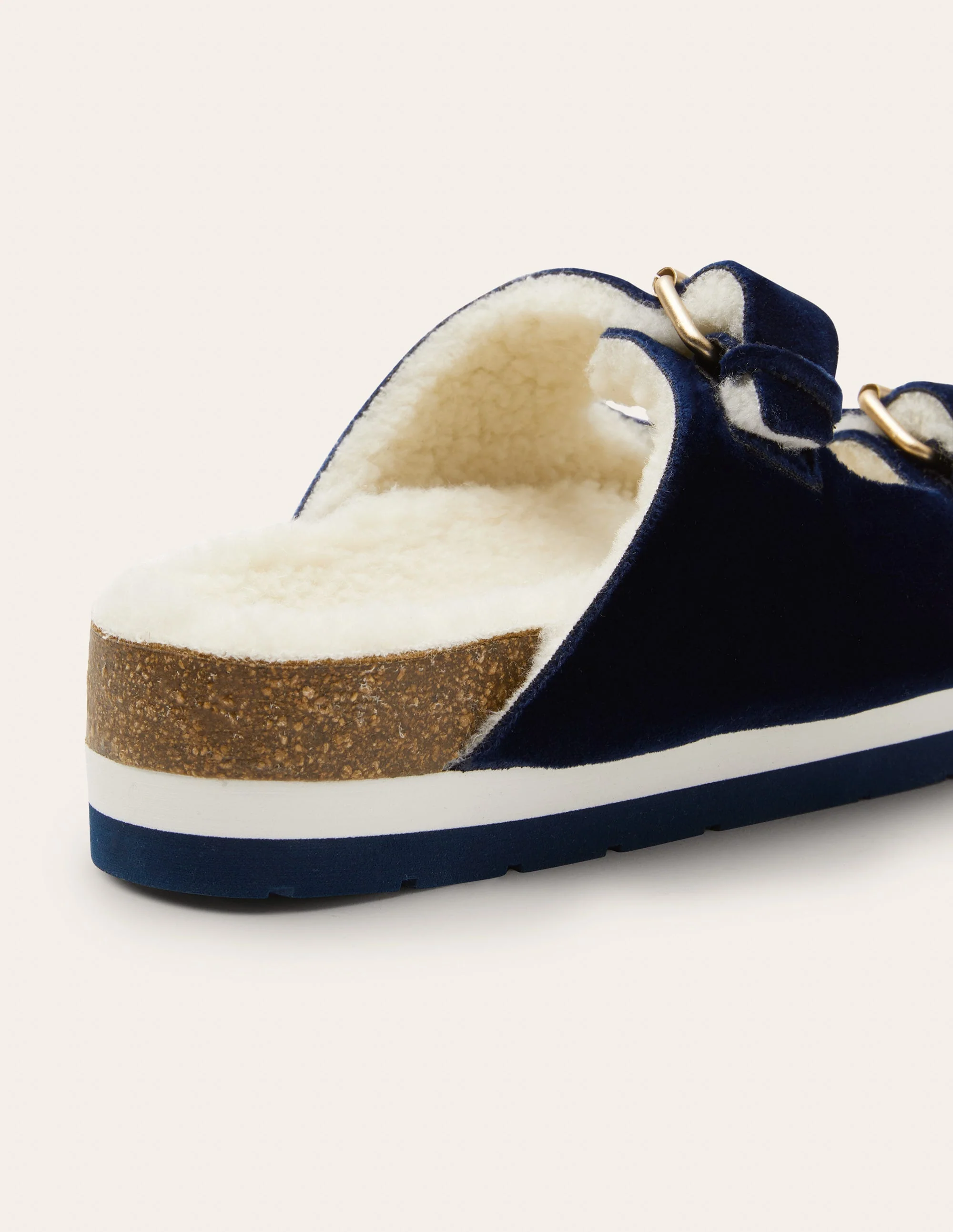 Cosy Slippers-Navy Velvet - Image 3