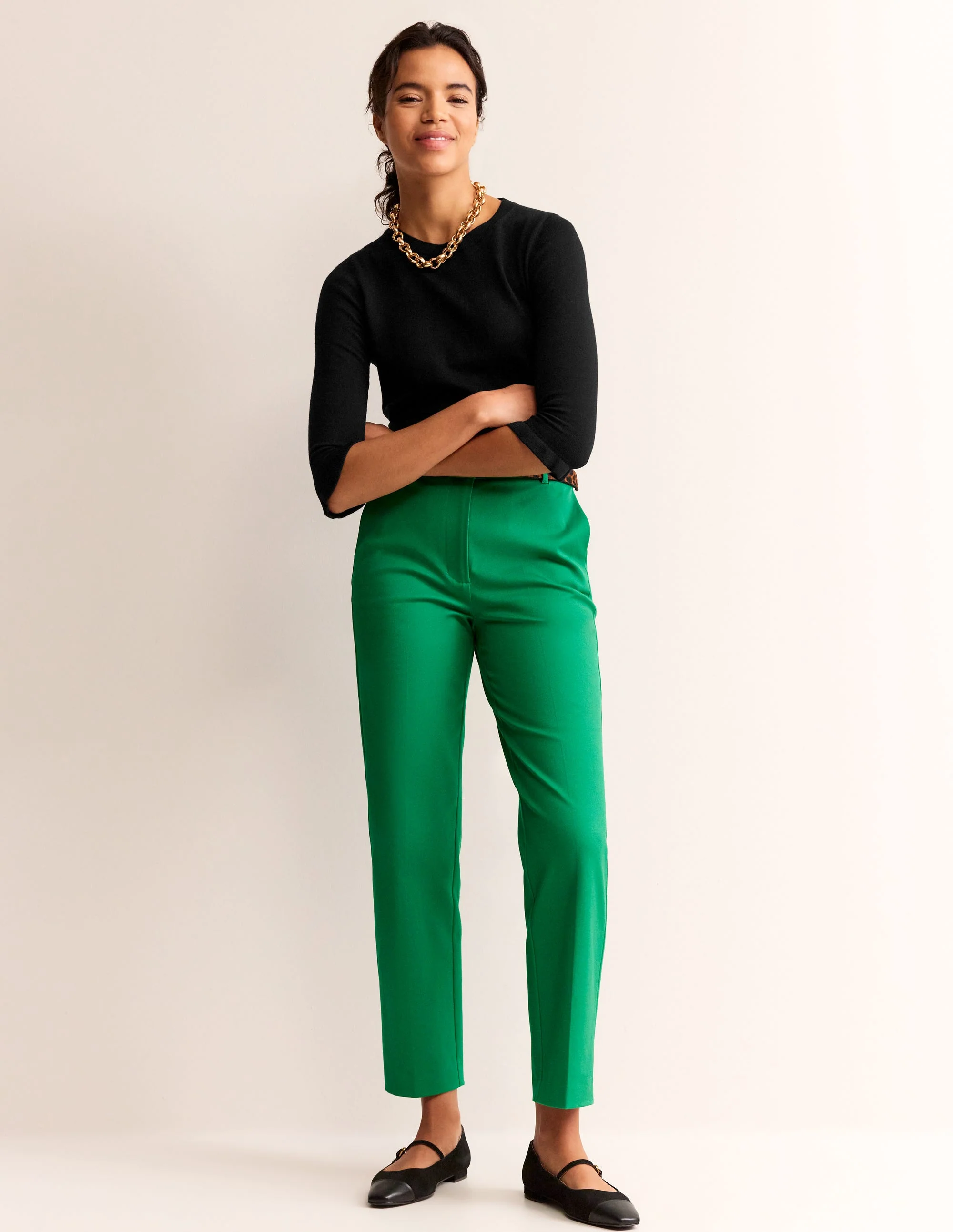 Cotton Merino Frill Sweater-Black - Image 4