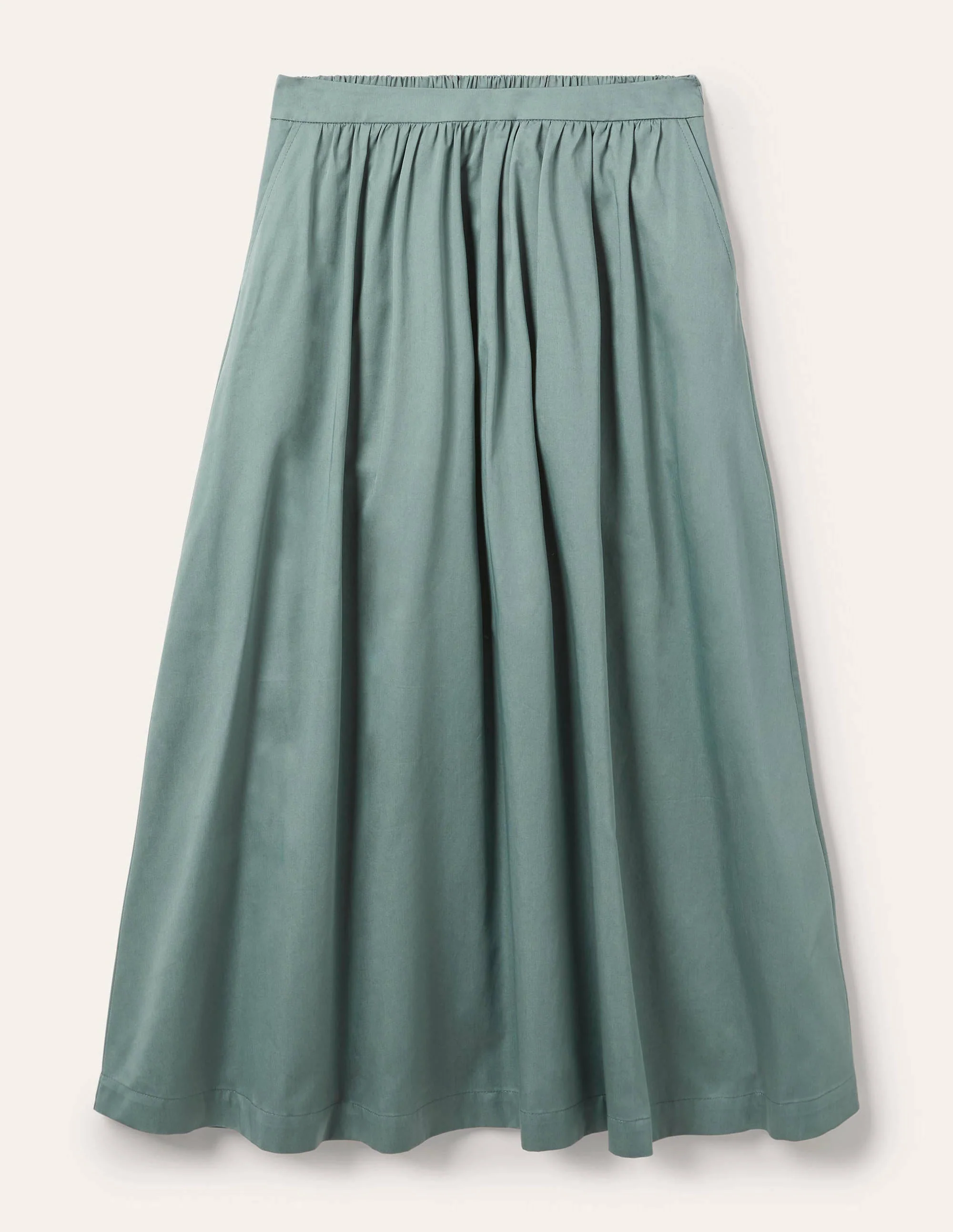 Cotton Sateen Skirt-Heath - Image 5