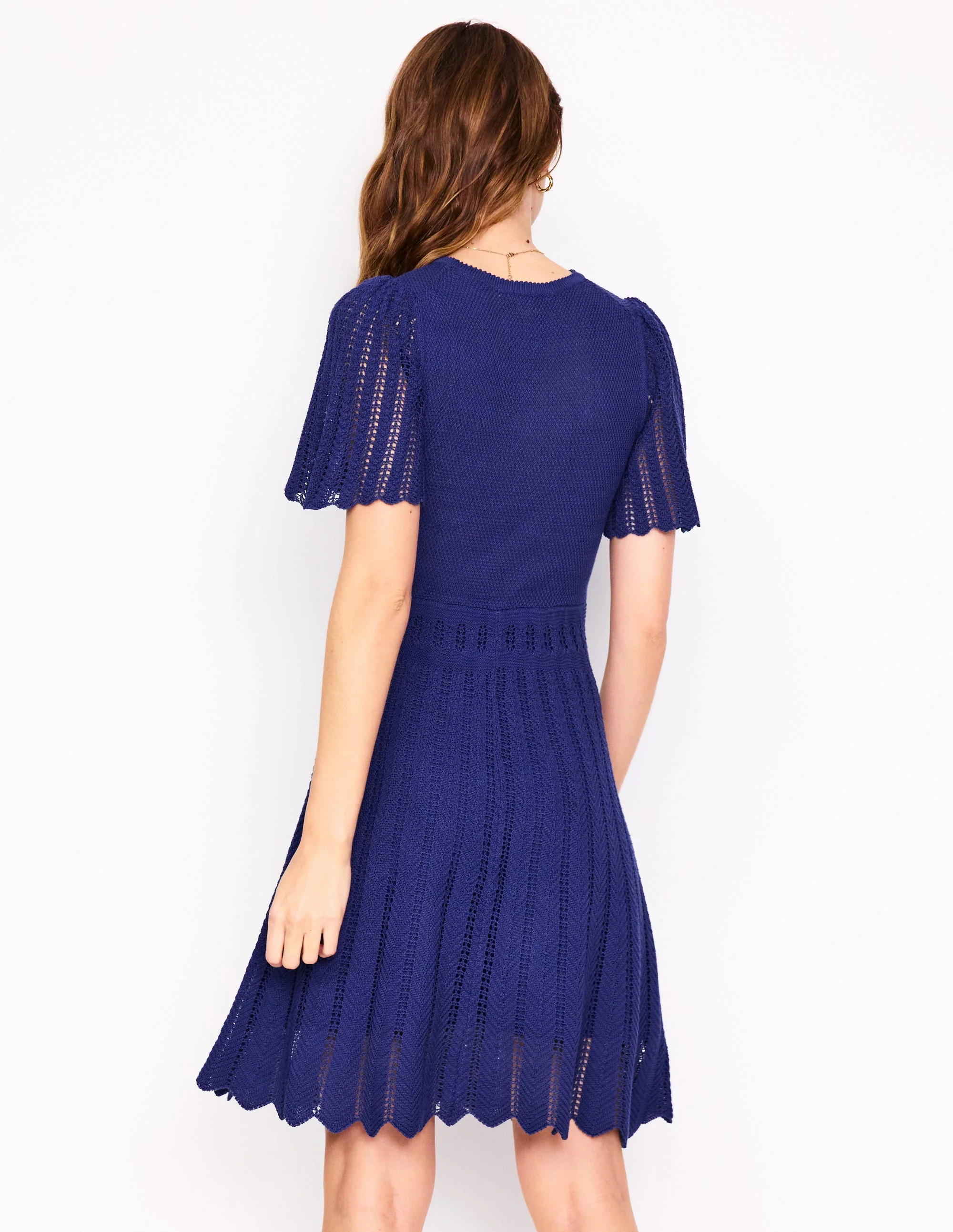 Cotton Stitch Crew Dress-Twilight Blue - Image 3