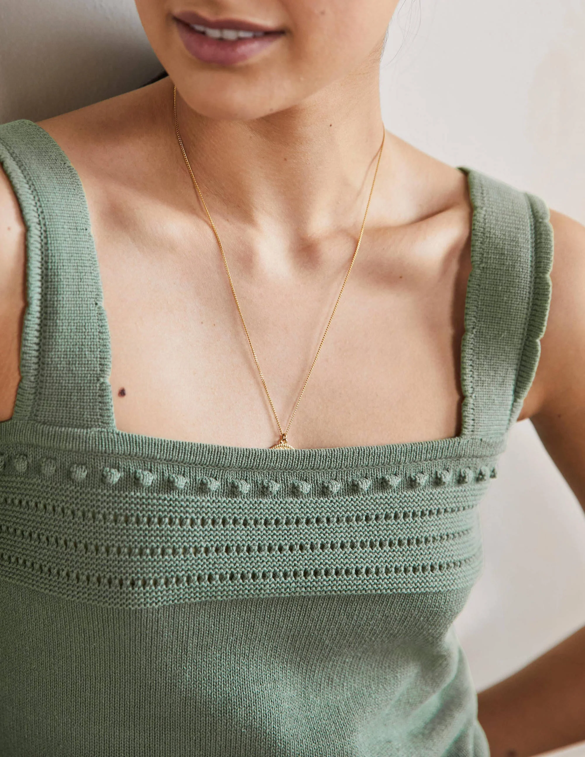 Crochet Detail Knitted Tank-Alder - Image 2