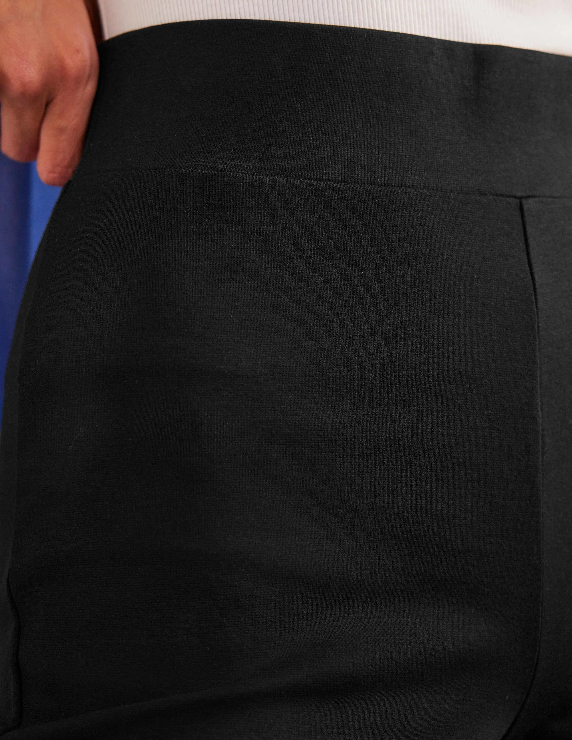 Cropped Jersey Pants-Black - Image 2