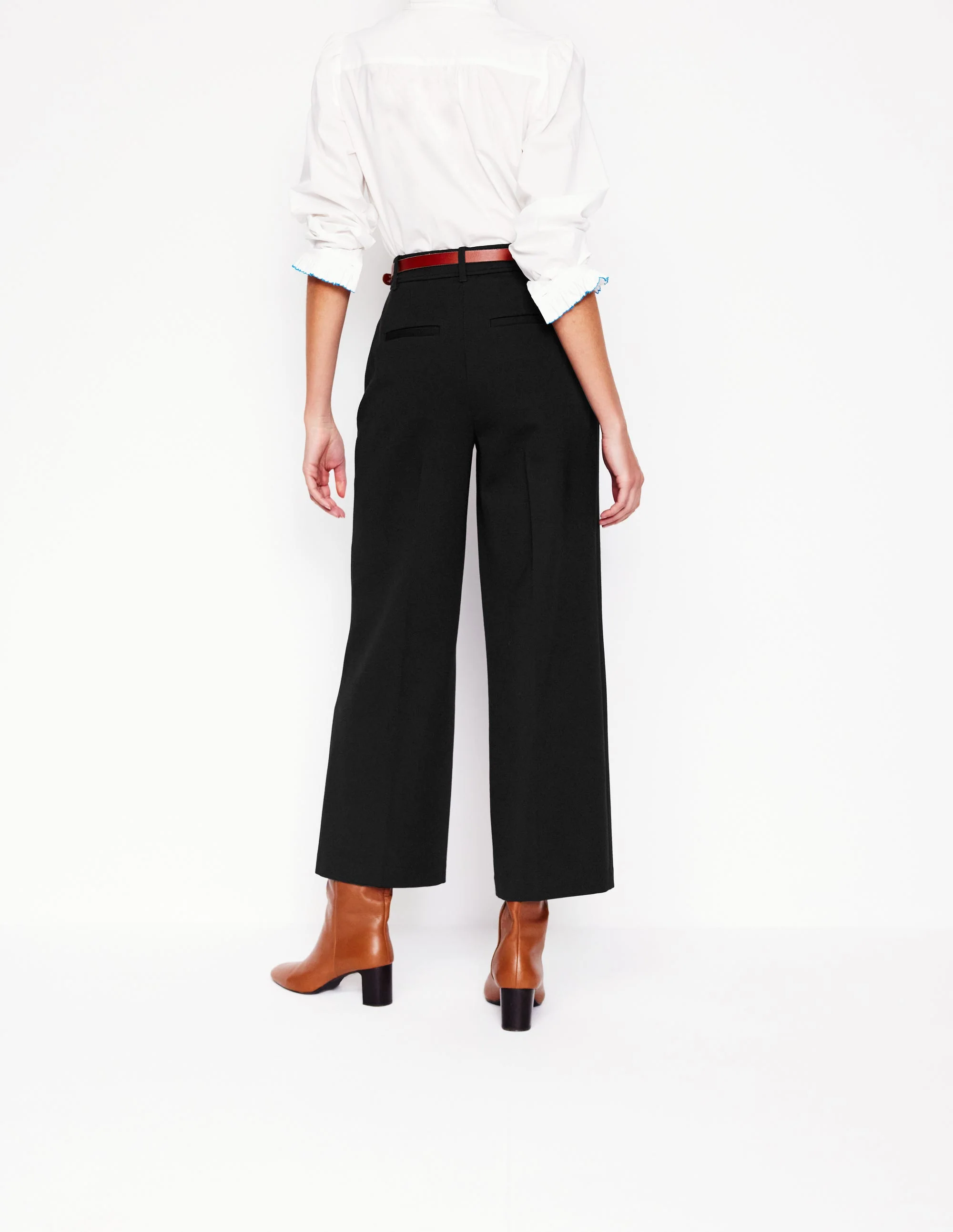 Cropped Ponte Pants-Black - Image 4