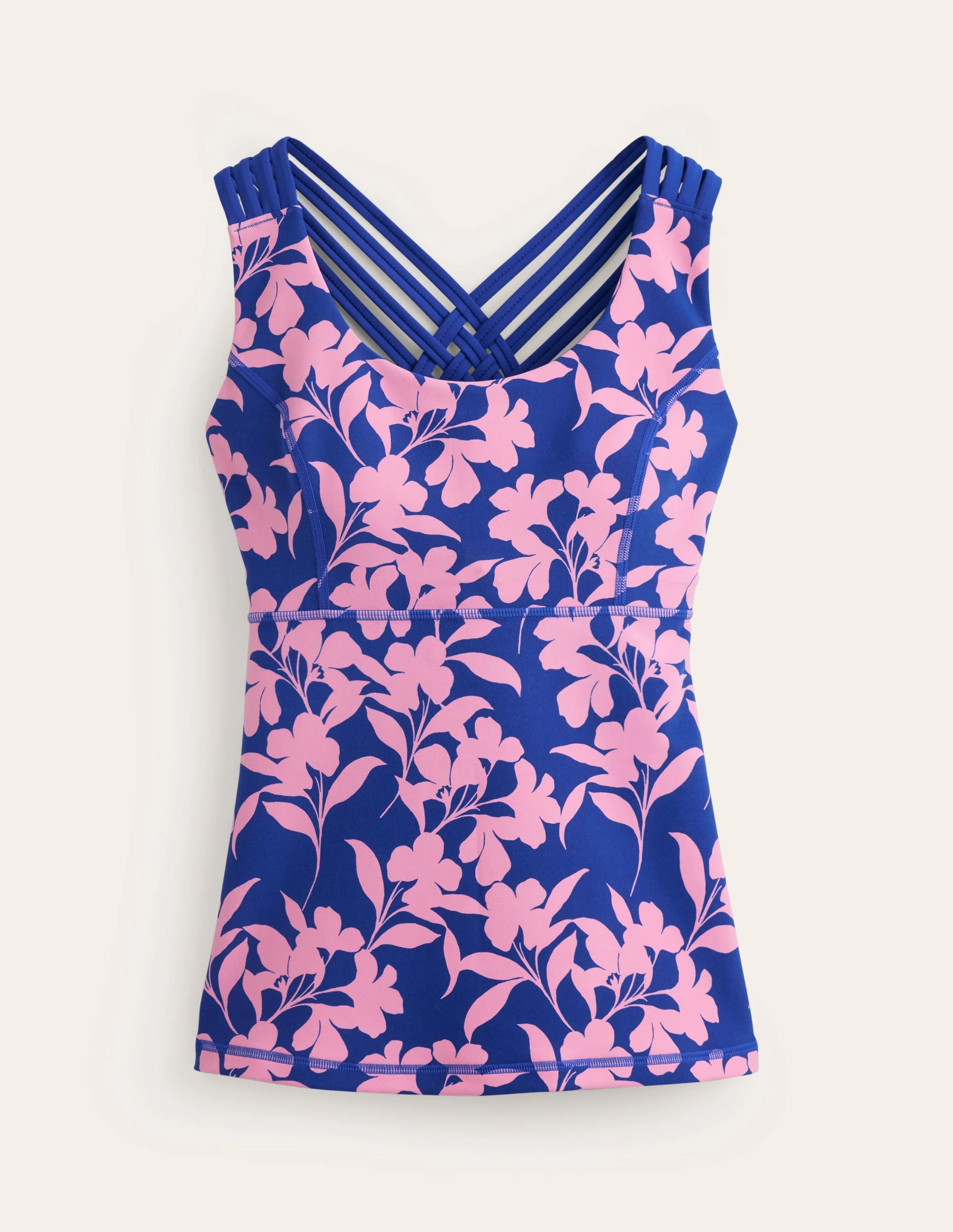 Cross Back Active Vest-Rose, Silhouette Bloom - Image 5
