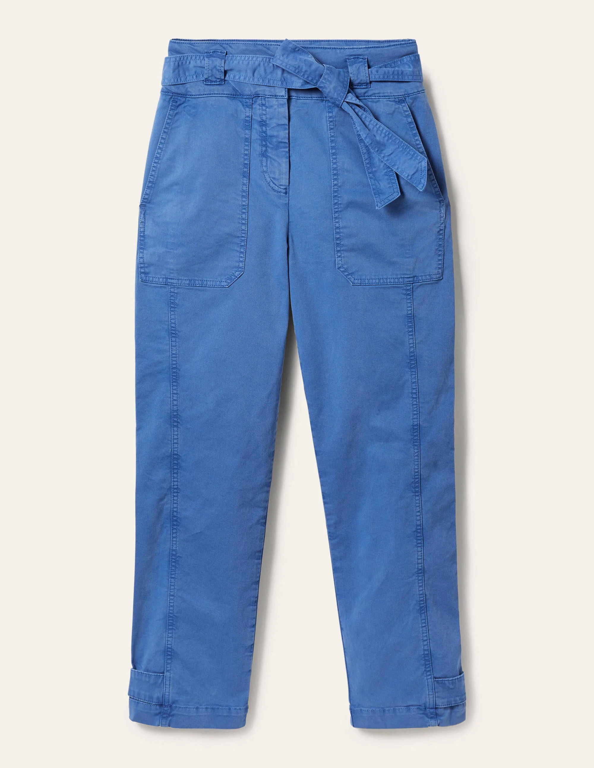 Cuff Strap Tie Pants-Atlantic Ocean Blue - Image 5