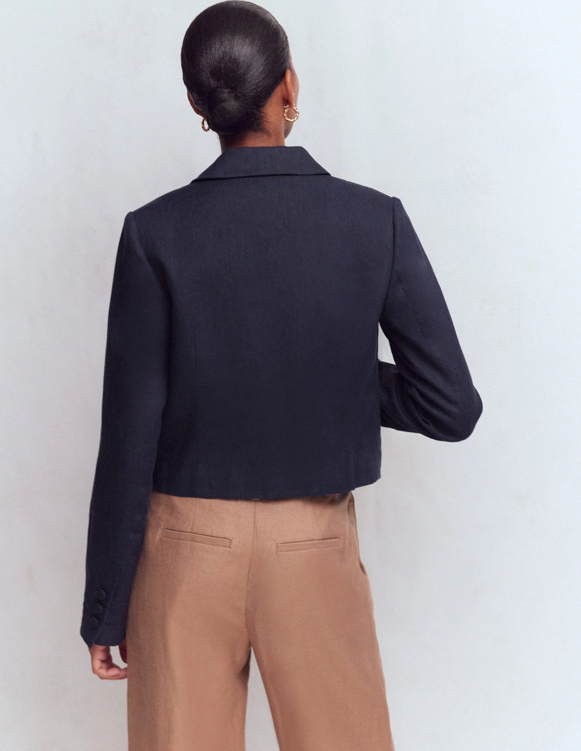 Dartmouth Linen Blazer-Navy - Image 3