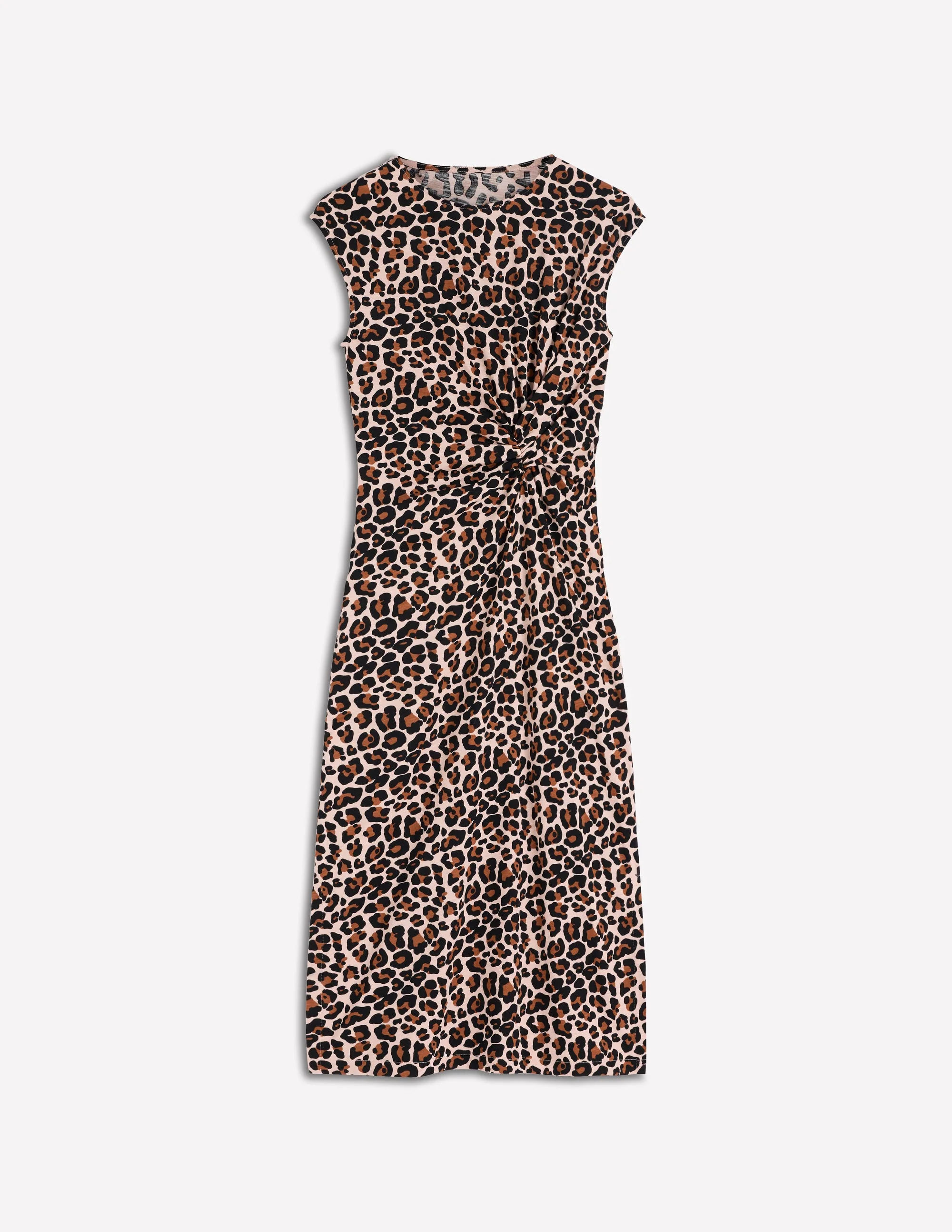 Delilah Twist Midi Dress-Almond Milk, Cheetah Pop - Image 10