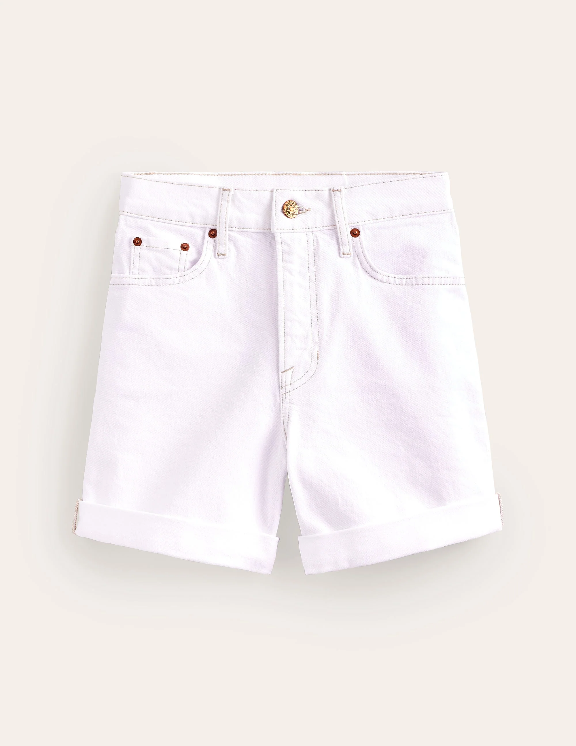 Denim Shorts-White - Image 5