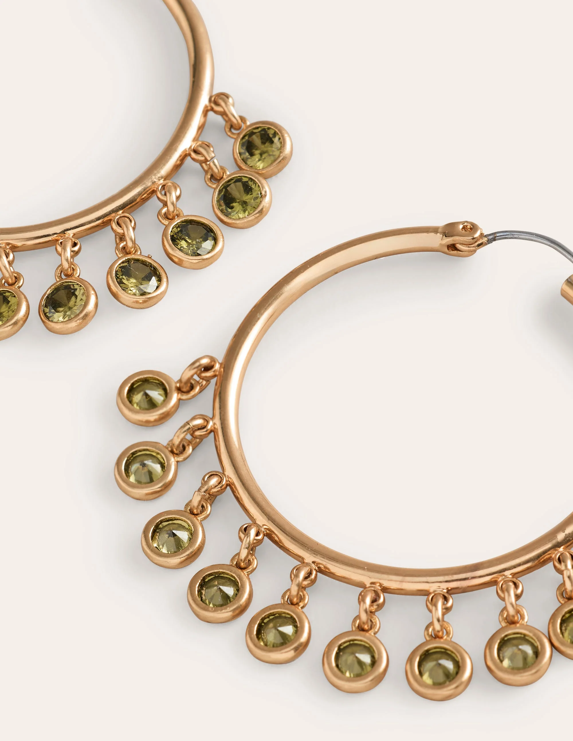Disc Bead Hoops-Green - Image 3