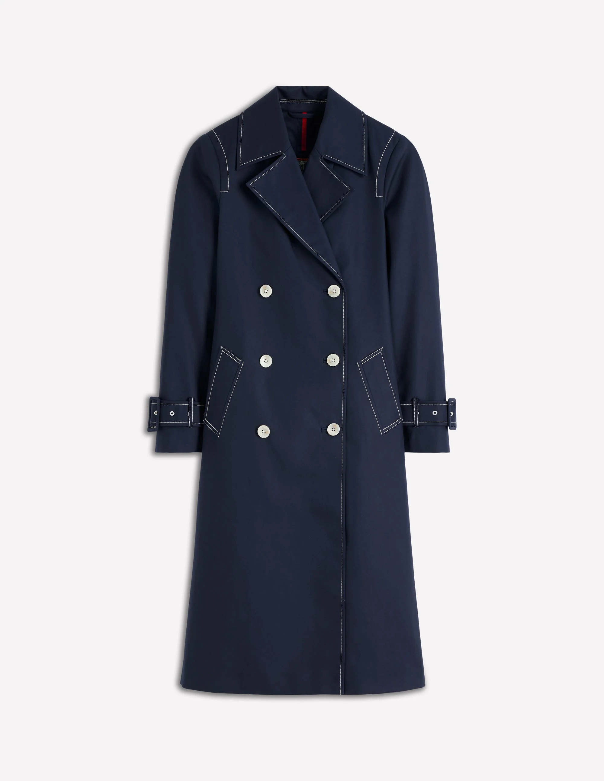 Double Breasted Trench-Navy - Image 6