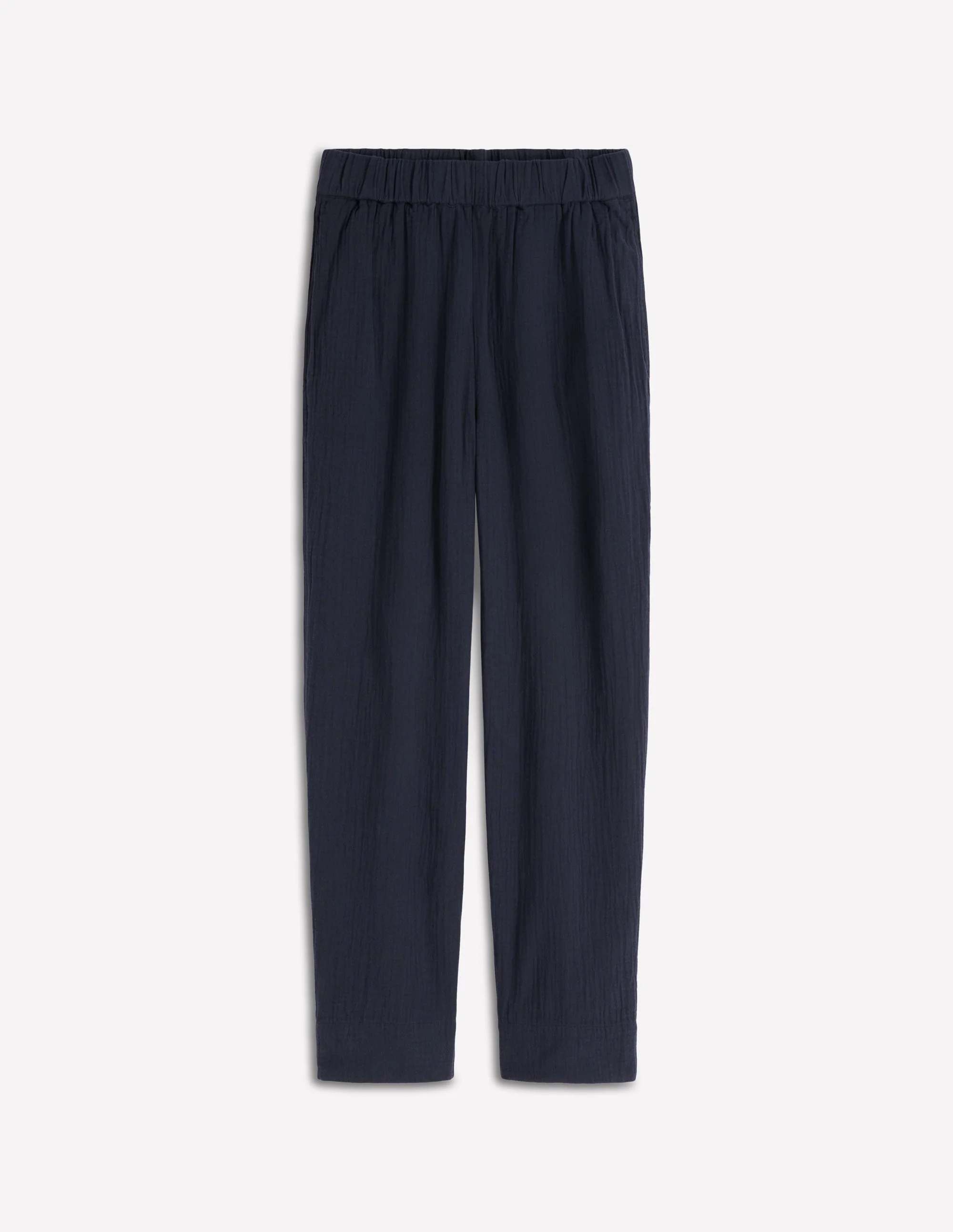 Double Cloth Crop Pants-Navy - Image 6