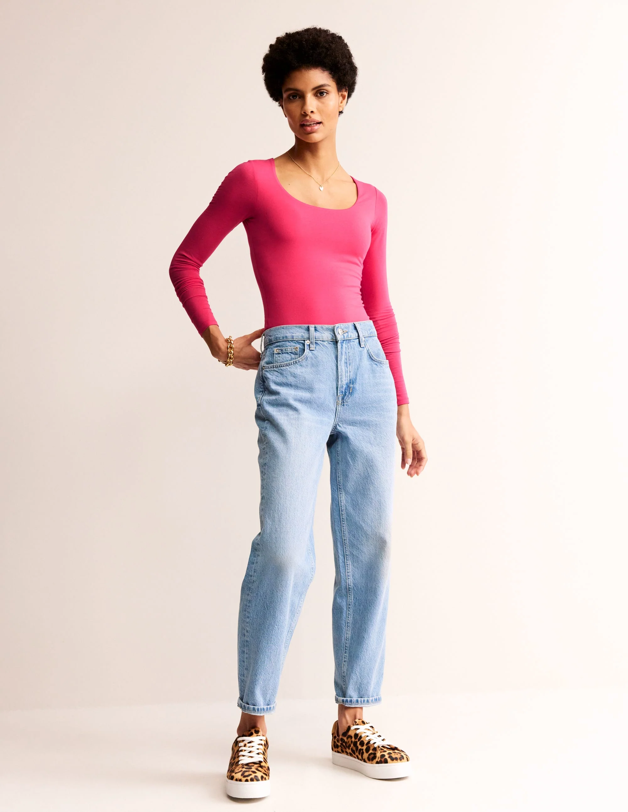 Double Layer Scoop Long Sleeve-Rethink Pink - Image 4