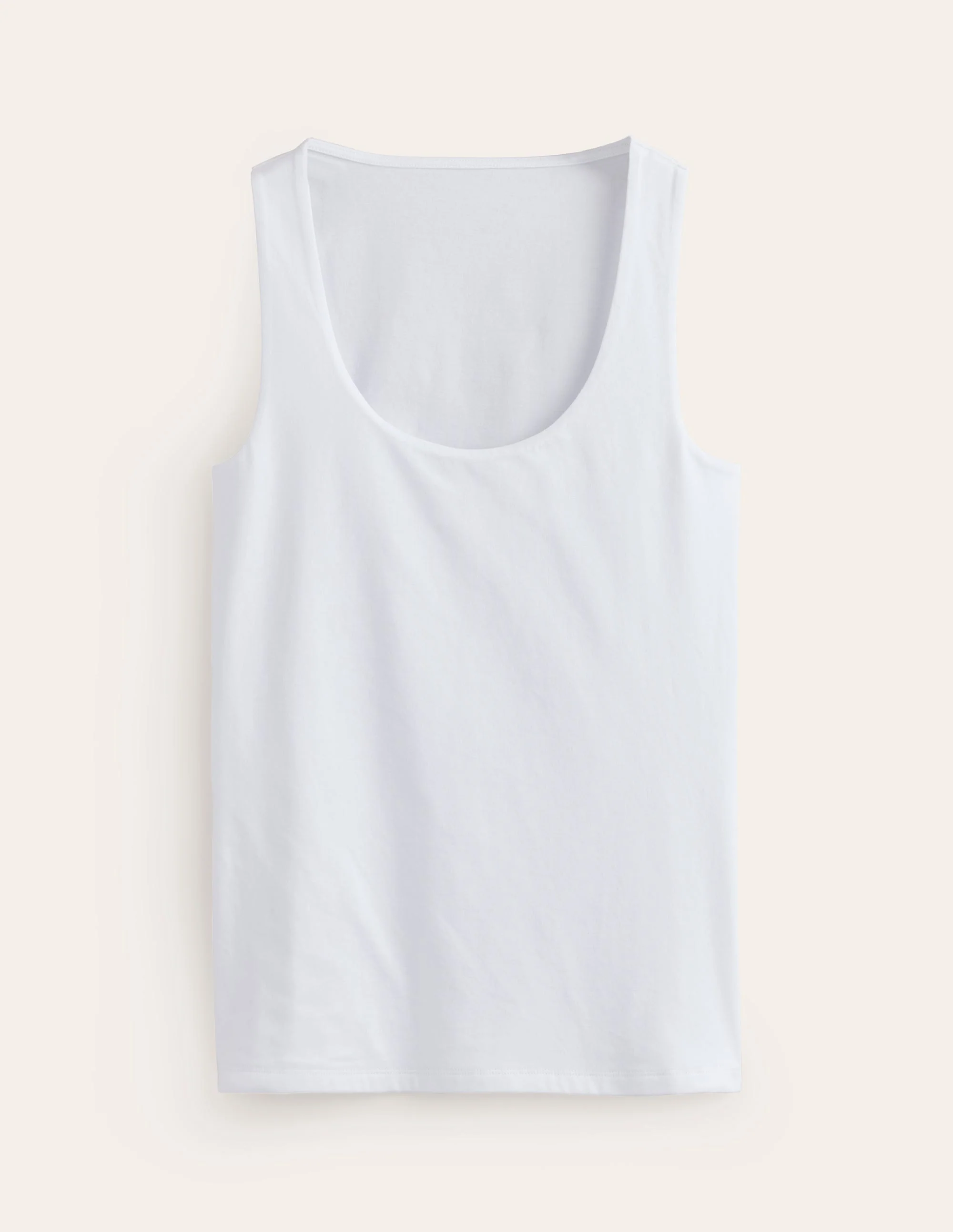 Double Layer Scoop Neck Vest-White - Image 5